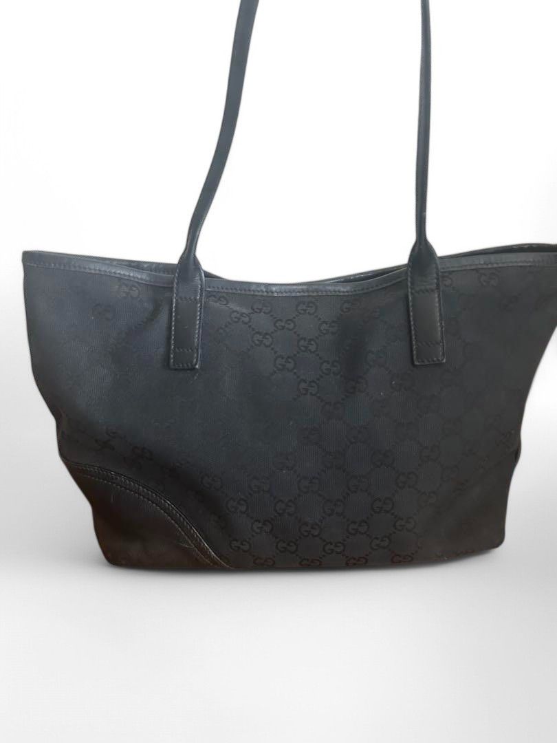 Gucci Gucci - New Brit Black Shoulder Bag Gold Hardware Canvas Size ONE SIZE - 3 Thumbnail