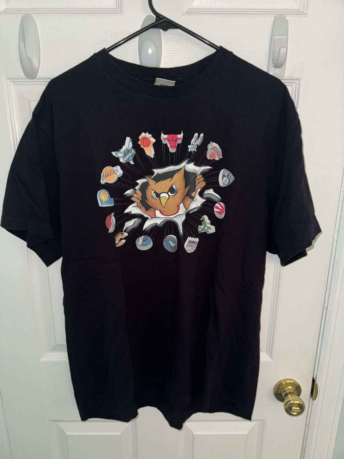 2022 OVO® / NBA MASCOT T-SHIRT - BLACK X-Large Vintage
