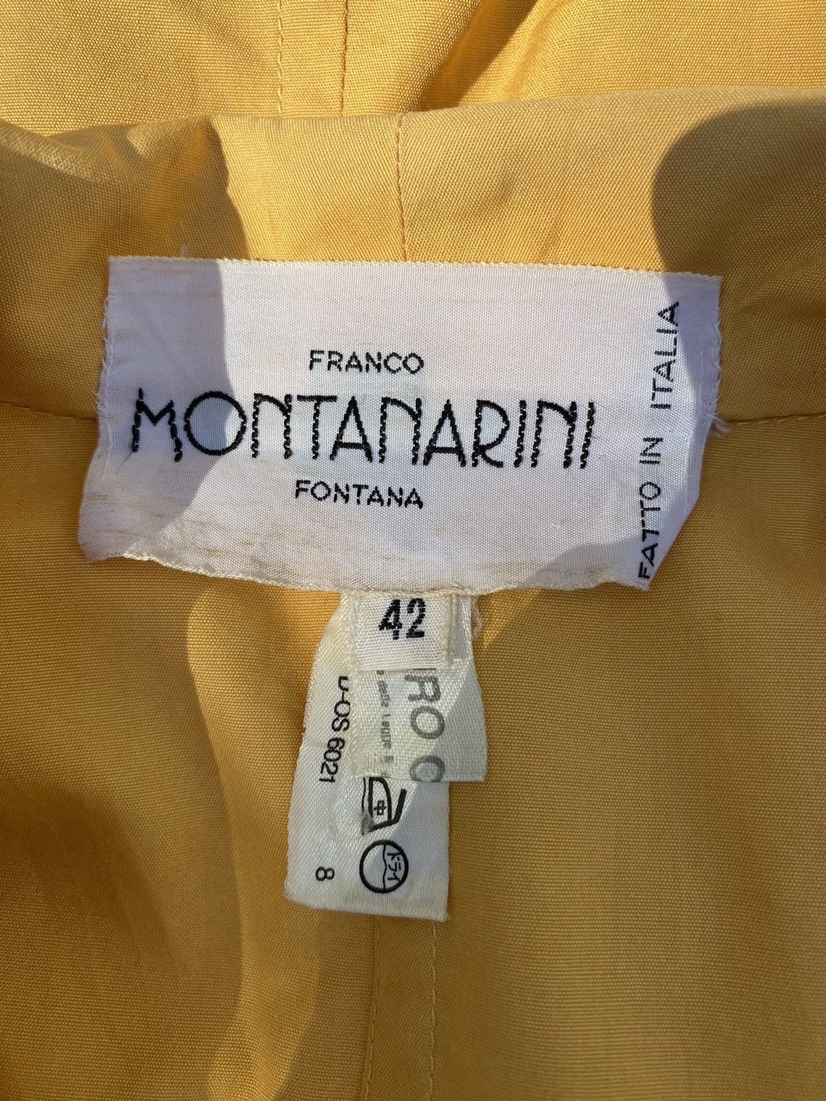 Designer FRANCO MONTANARINI Yellow Blazer Jacket Size ONE SIZE - 6 Thumbnail