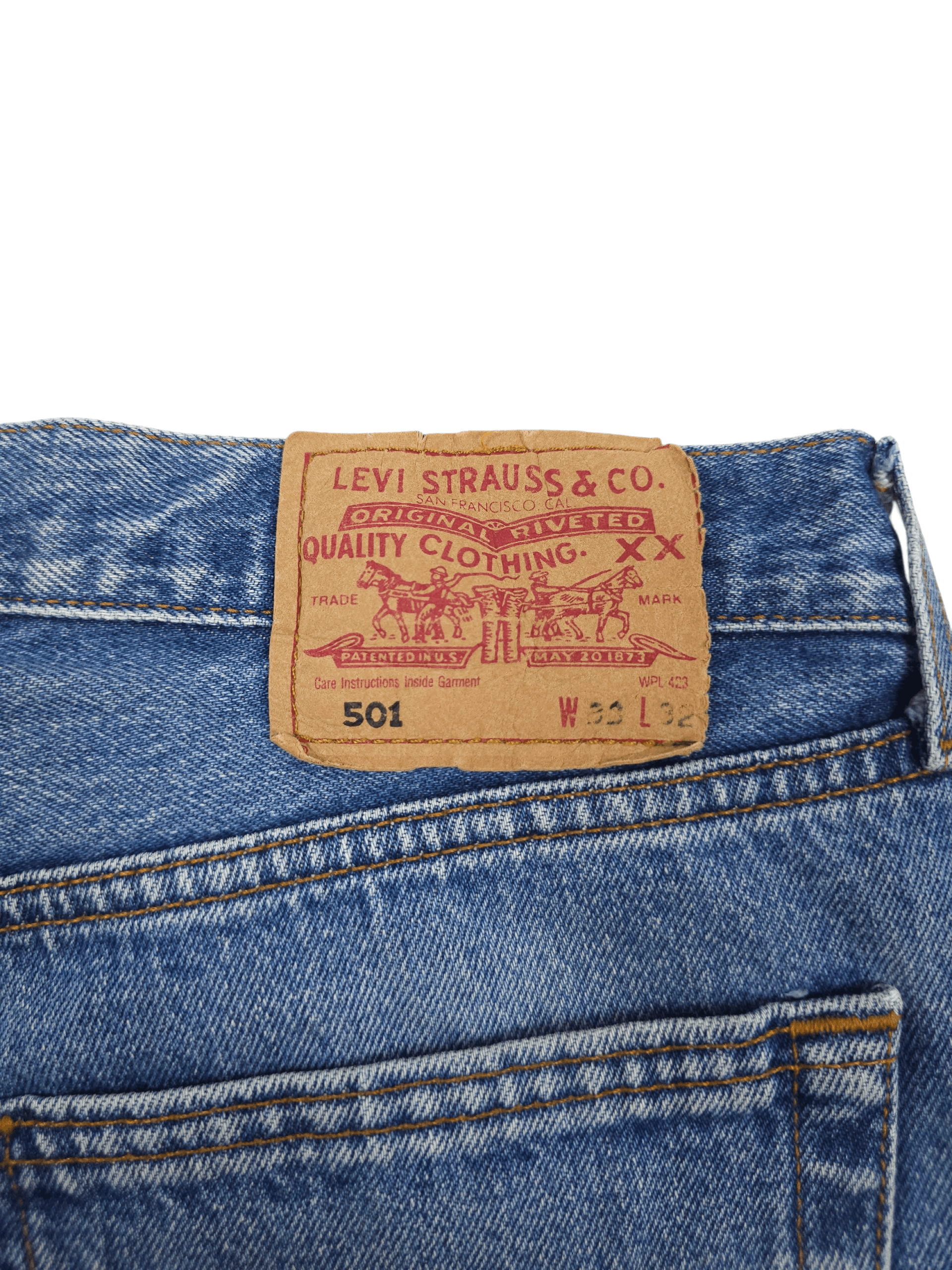 Levi's 💎 33/32 90's Levi's 501 Straight Regular Washed Jeans Y2K Size US 33 - 6 Thumbnail