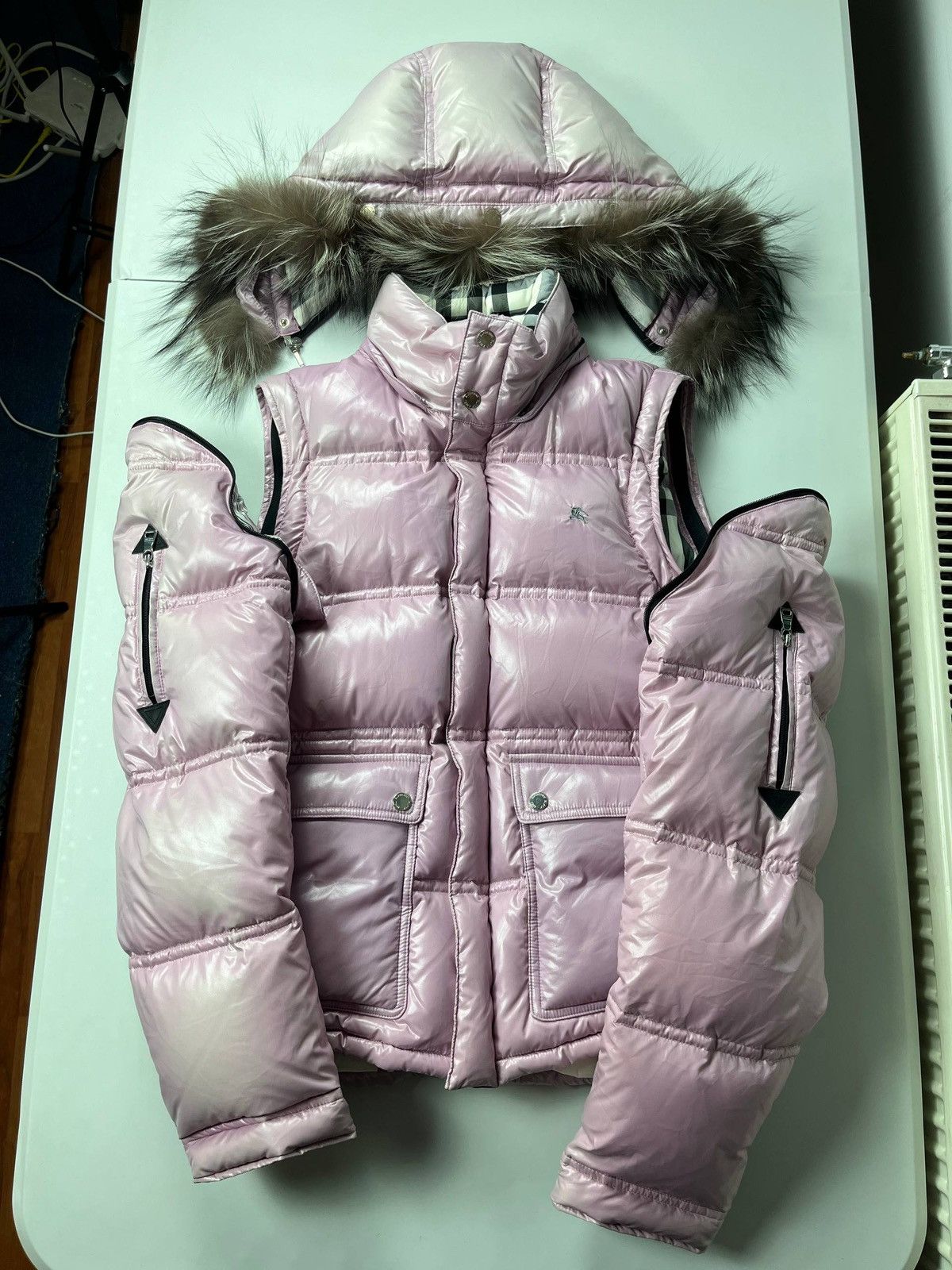 Burberry 00’ Japanese Burberry fur puffer jacket Size US M / EU 48-50 / 2 - 4 Thumbnail