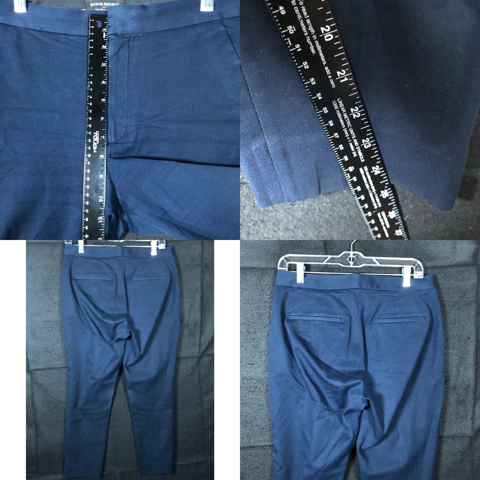 Banana Republic VINTAGE Banana Republic Womens Pants Navy Blue Petite High Rise Slim Ankle Stretch 8P Size 30" / US 8 / IT 44 - 8 Thumbnail