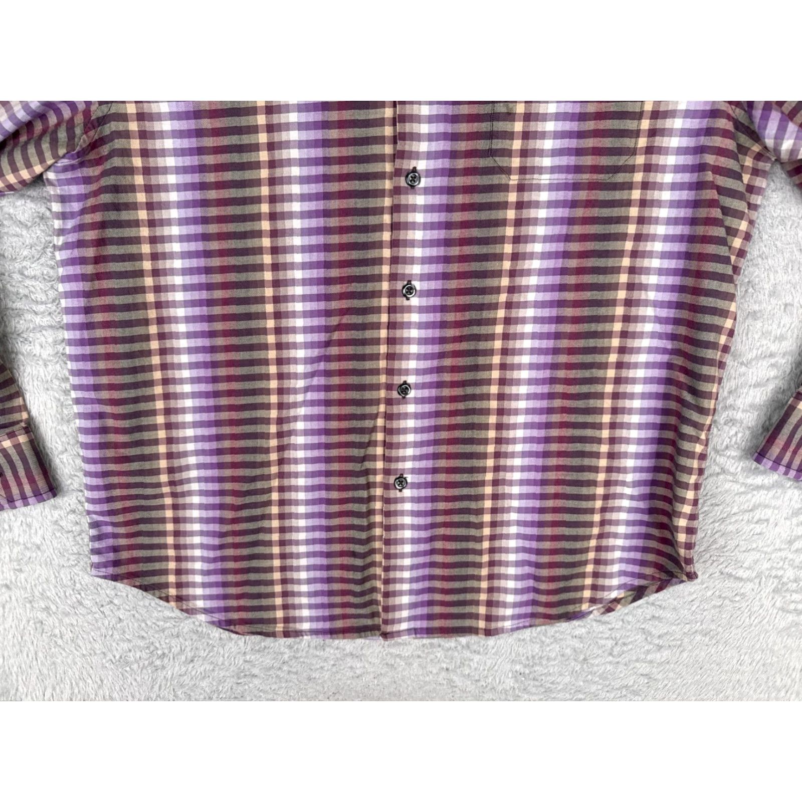 Tommy Bahama Tommy Bahama Shirt Men Large Purple Stripe Long Sleeve Cotton Blend Button Up Size US L / EU 52-54 / 3 - 5 Thumbnail