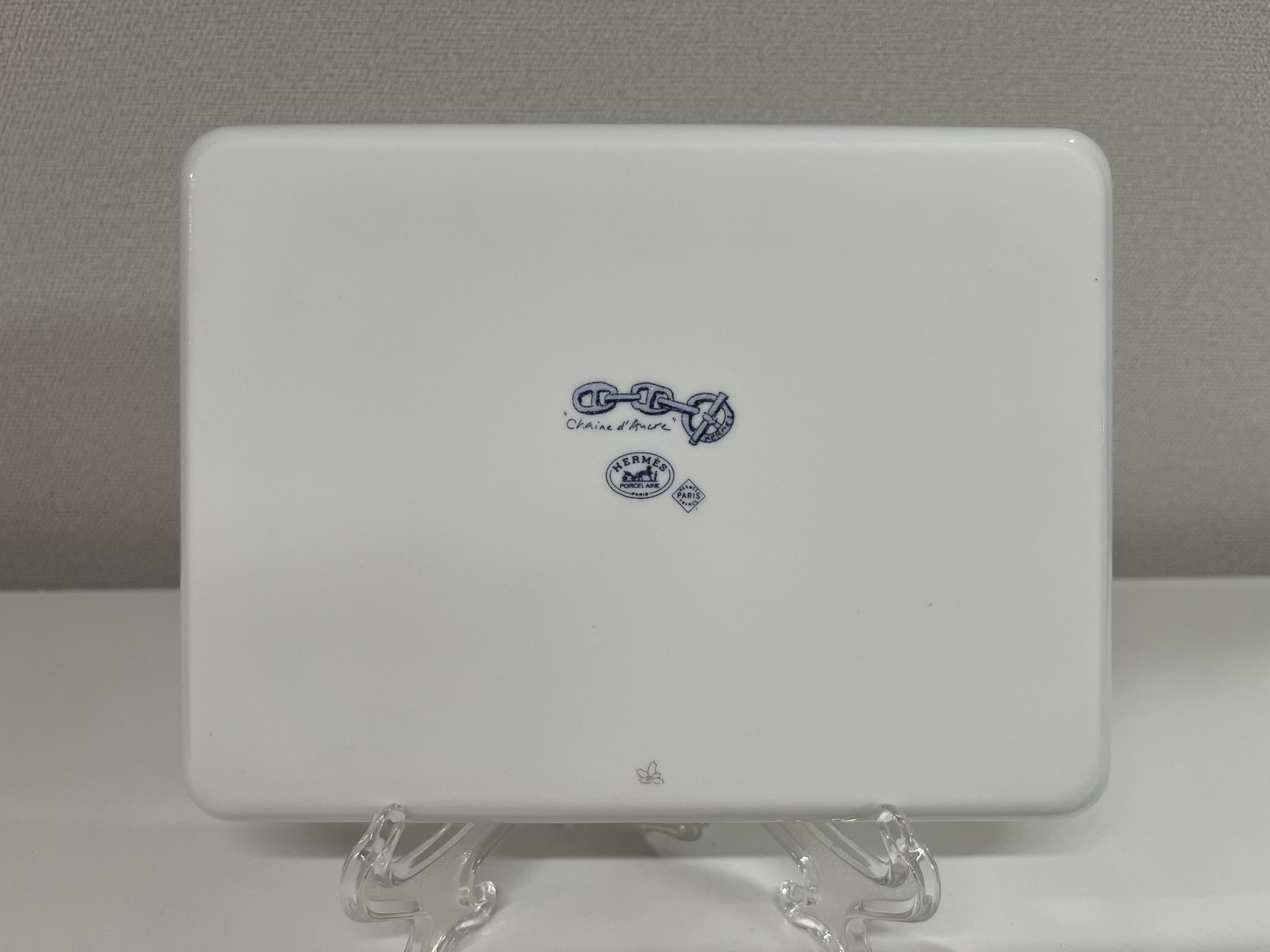Hermes Hermes Chaine D'Ancre Blue Square Plate Size ONE SIZE - 4 Thumbnail