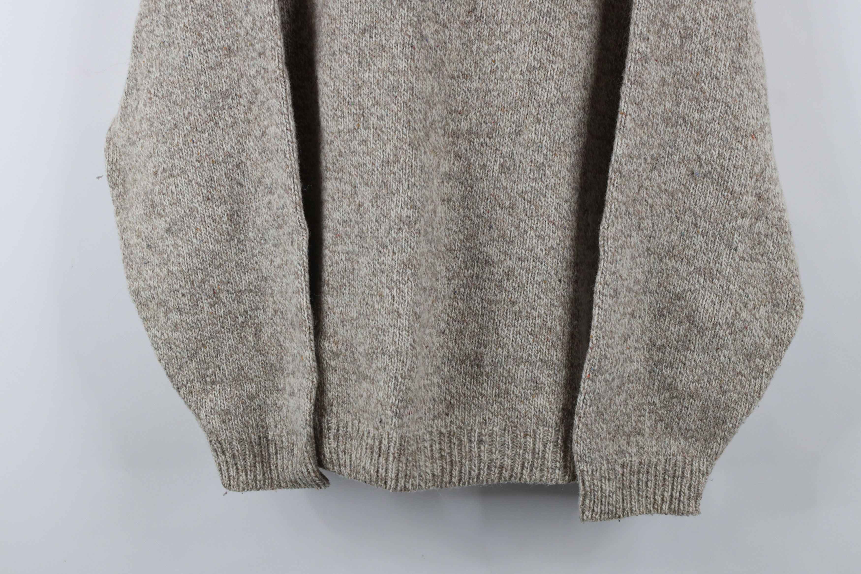 Lands' End × Vintage Vintage 90s Lands End Crewneck Sweater Oatmeal Brown USA Size XL / US 12-14 / IT 48-50 - 3 Thumbnail