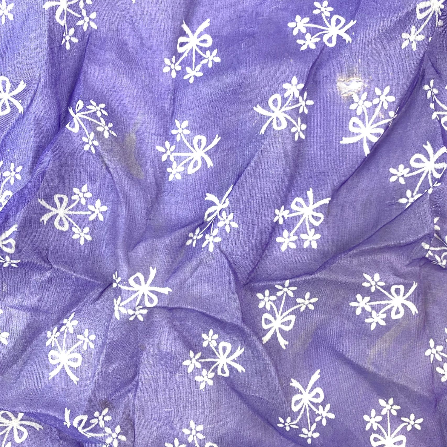 Vintage VINTAGE Floral Purple Scarf 15.5" x 15.5" Womens Scarf 60s 70s Cutter Size ONE SIZE - 3 Thumbnail