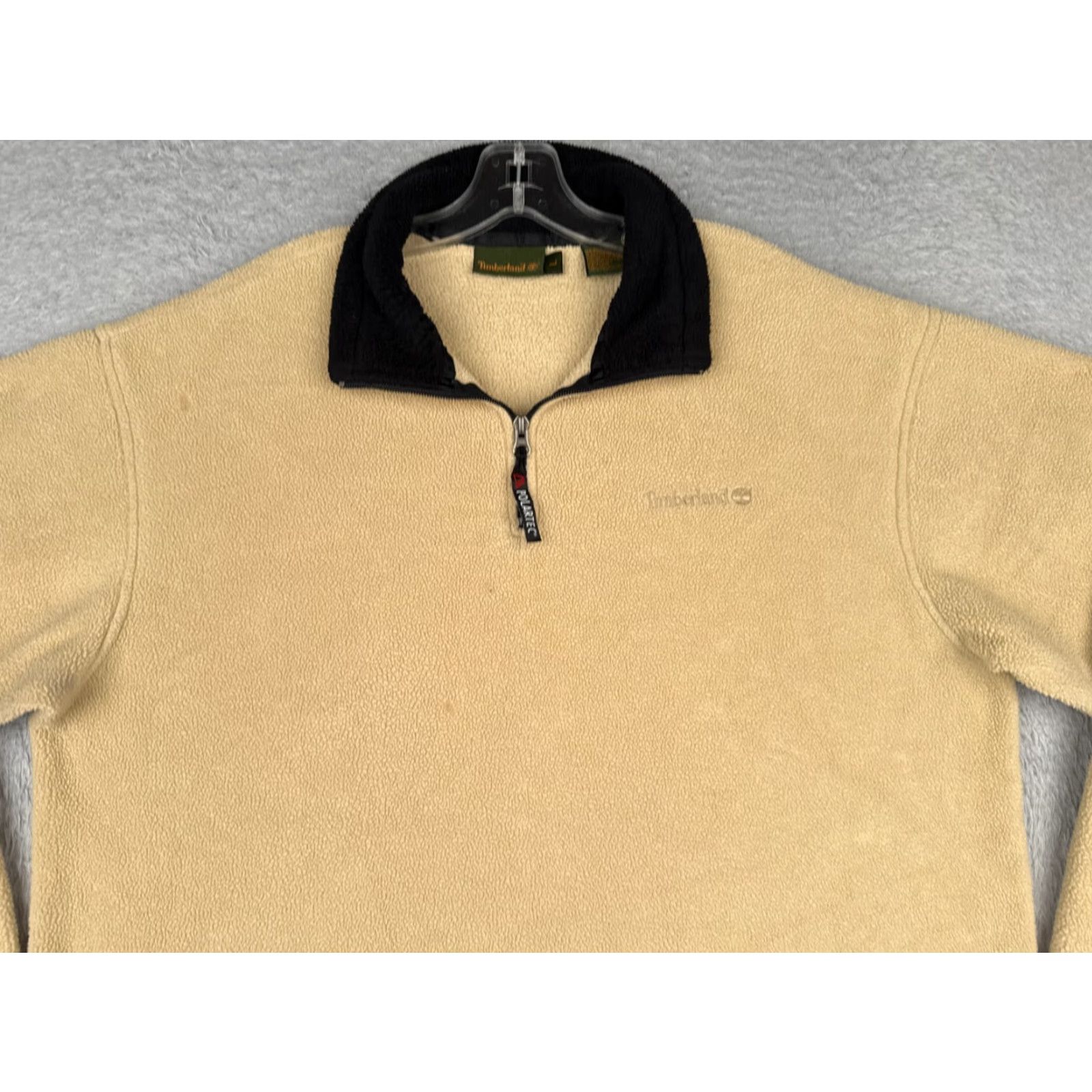 Timberland Timberland Sweater Adult Large Beige 1/4 Zip 100% Polyester Fleece Chore Size US L / EU 52-54 / 3 - 4 Thumbnail