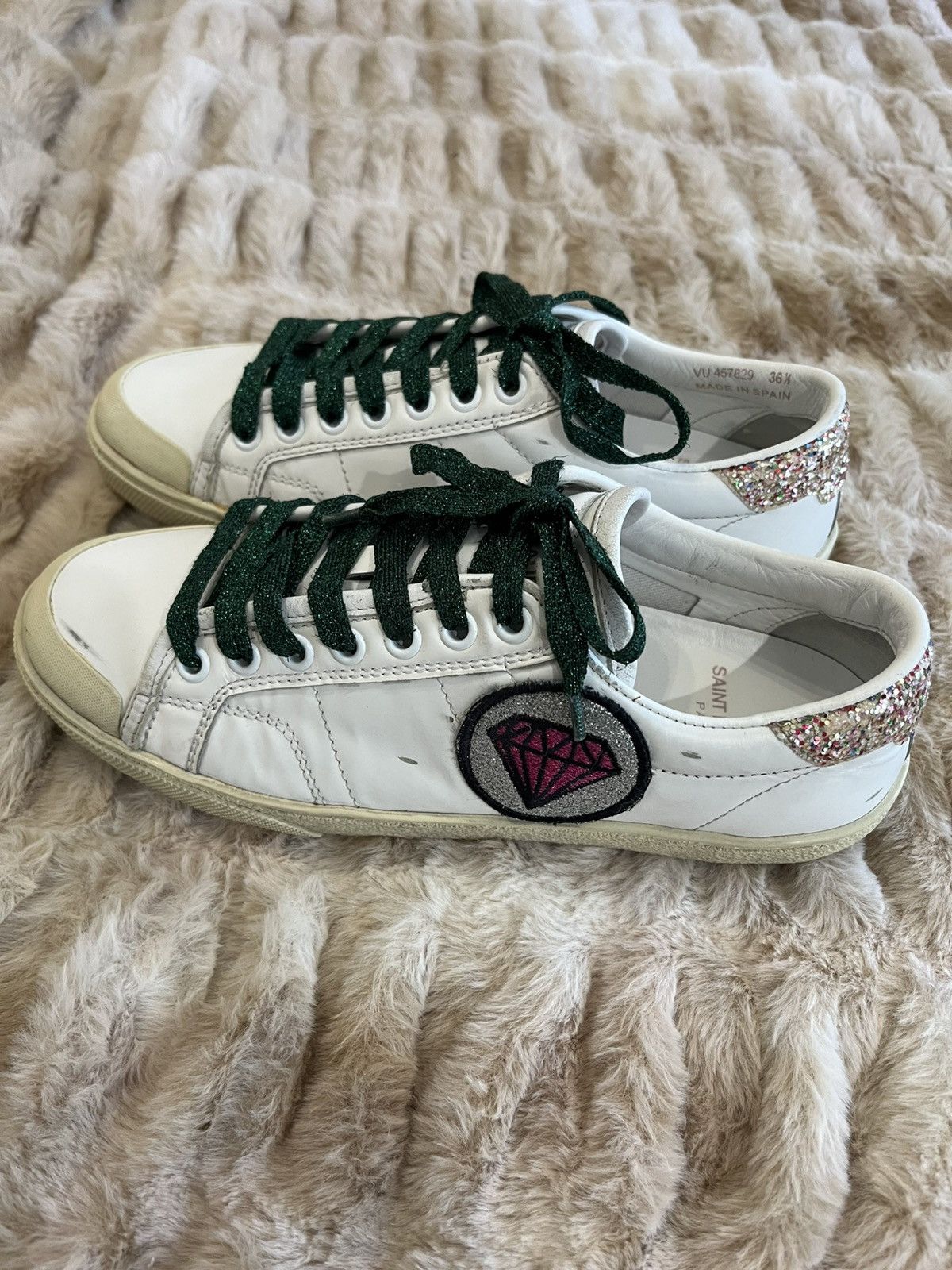 Saint Laurent Paris Saint-Laurent Court Classic Diamond Patch Size US 6.5 / IT 36.5 - 1 Thumbnail