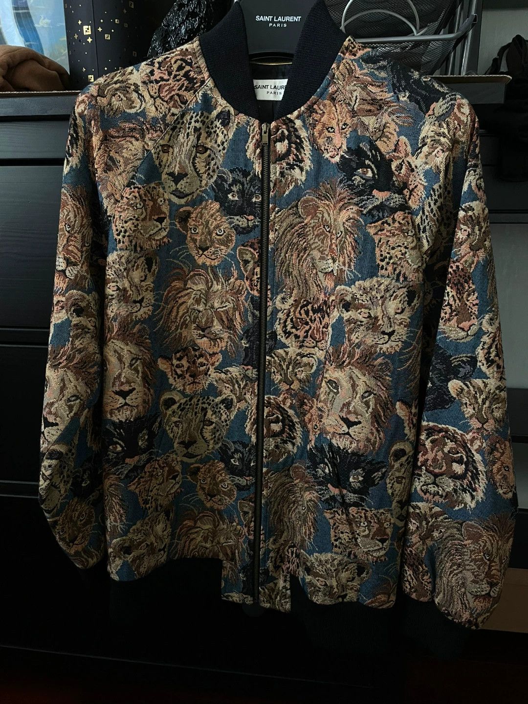 Hedi Slimane Saint Laurent 2016 Animal Head Bomber Jacket Size US S / EU 44-46 / 1 - 1 Thumbnail