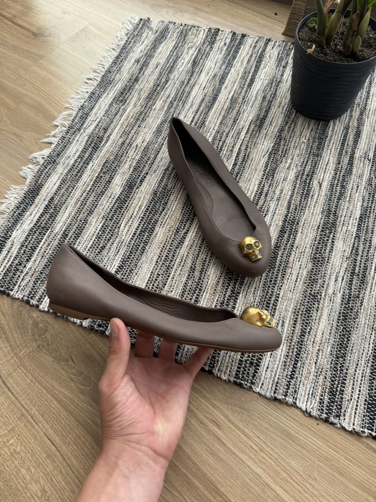 Alexander McQueen Vintage Ballets Flats Skull Logo Shoes