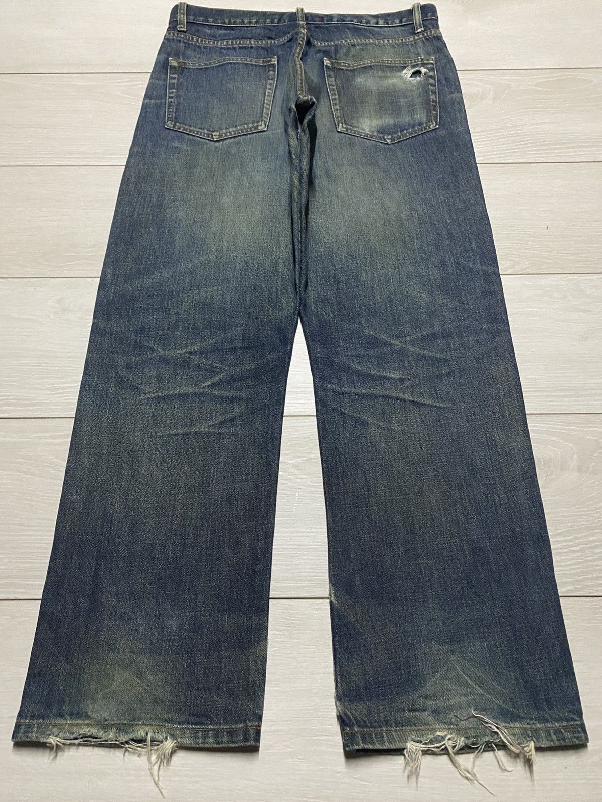 Japanese Brand Vintage Japanese Brand Mud Wash Distressed Loose Jeans Size US 34 / EU 50 - 2 Thumbnail