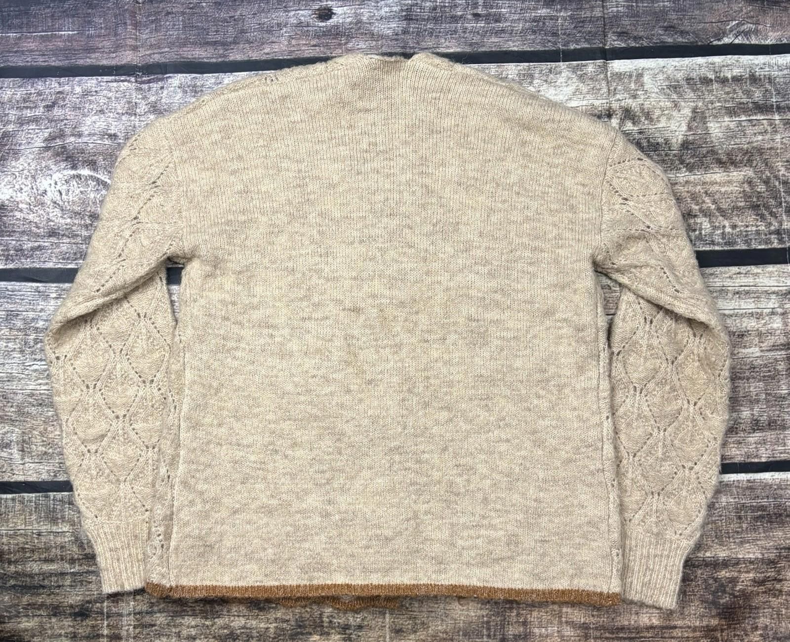 Other Mystree Cardigan Sweater Womens Small Geometric Knit Wool Size S / US 4 / IT 40 - 3 Thumbnail