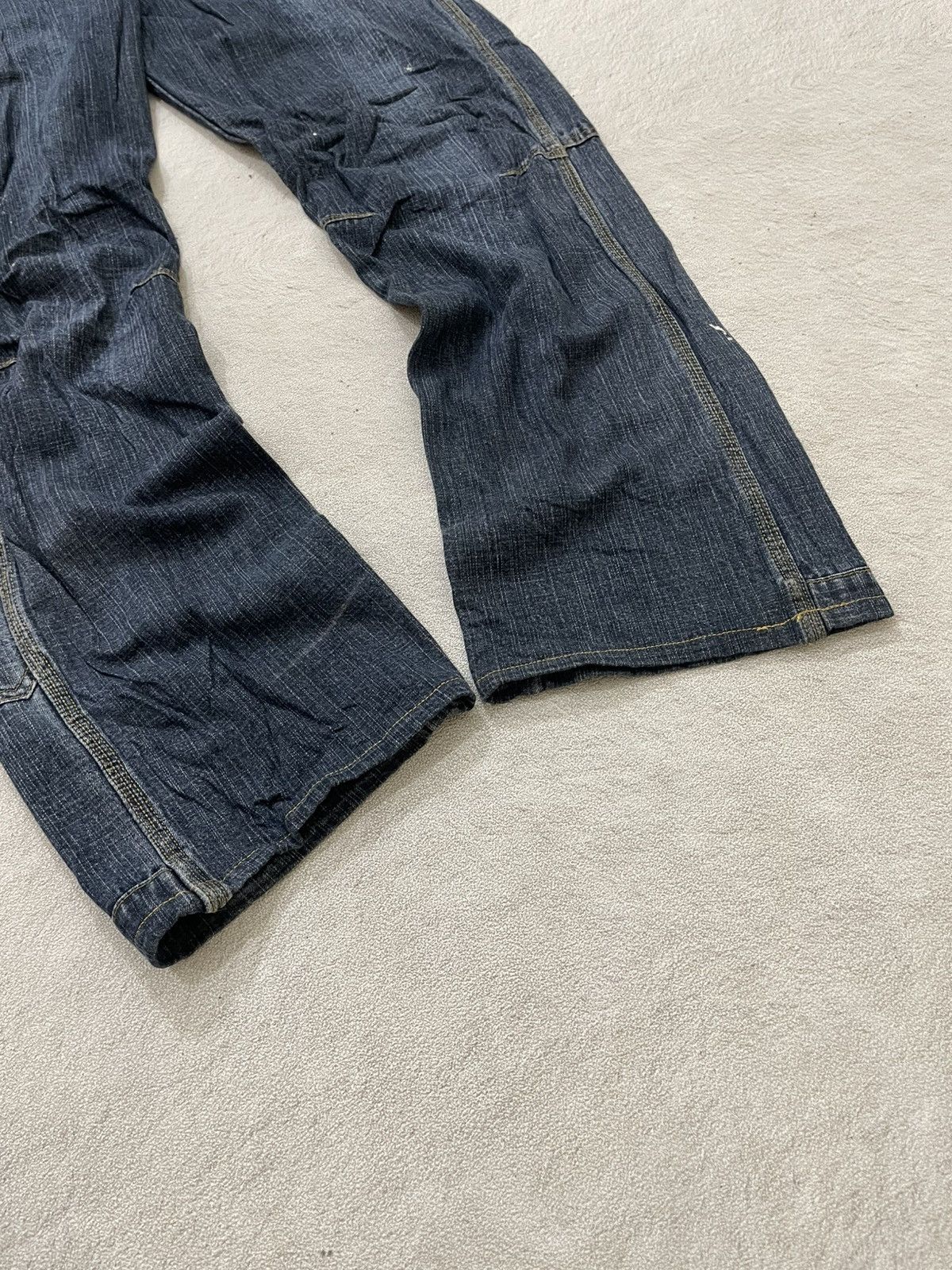 Japanese Brand 2000s Japan Raw Denim Carpenter Jeans Washed Y2K loose fit Size US 31 - 3 Thumbnail