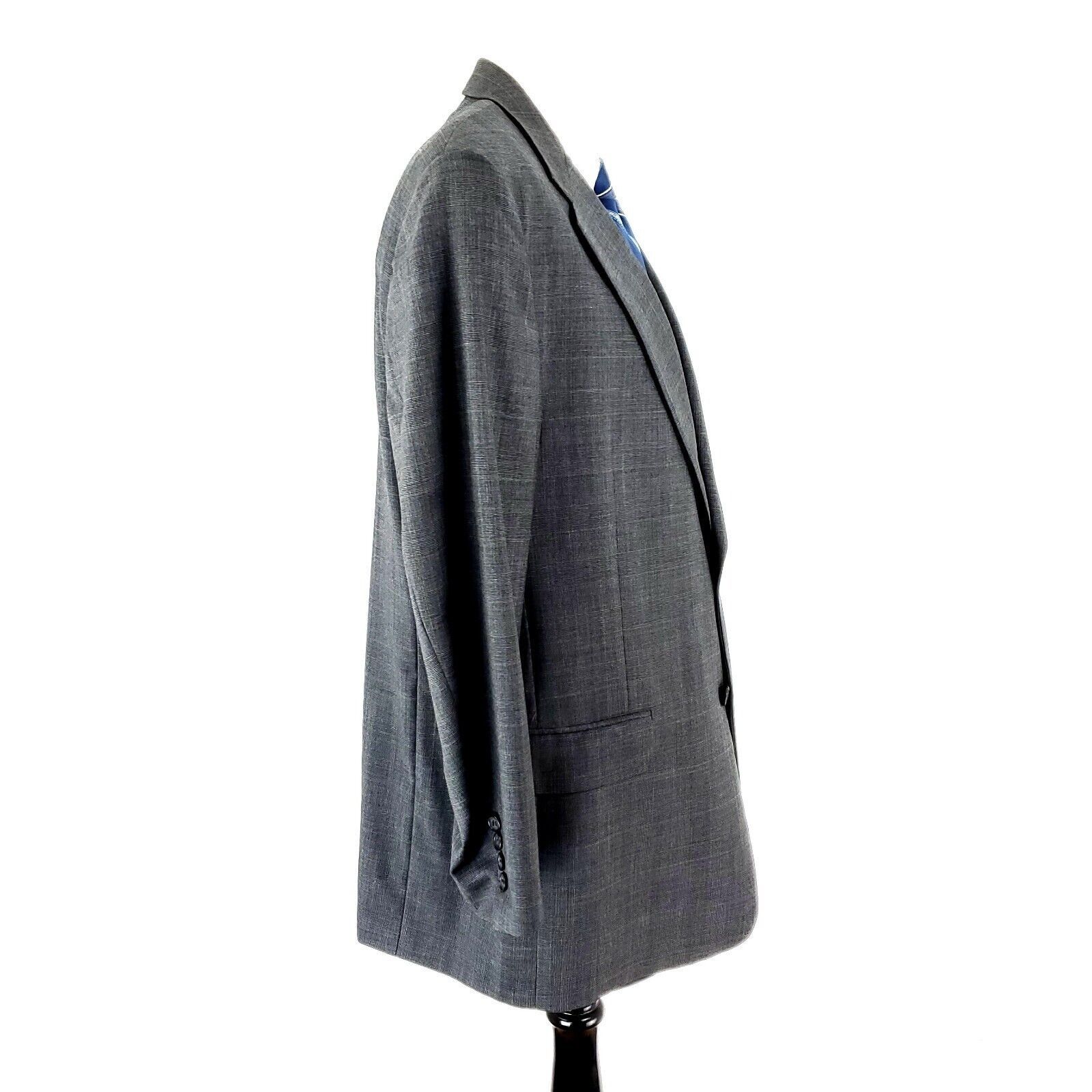 Hart Schaffner Marx Hart Schaffner Marx Wool 2 Button Blazer 42R Gray Sharkskin Size 42R - 6 Thumbnail