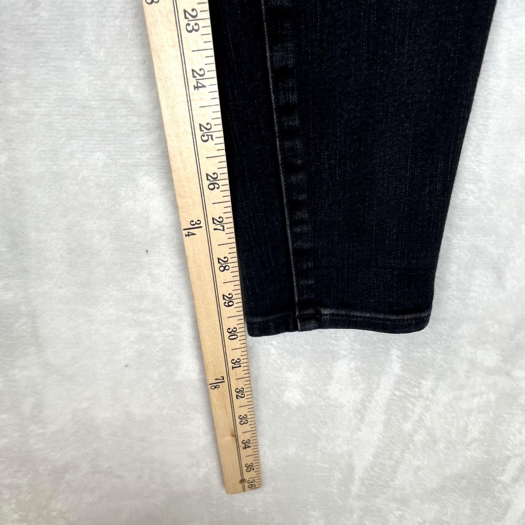 American Eagle Outfitters American Eagle Jegging Jeans Womens 4 Long Charcoal Gray Wash Denim Slim Stretch Pocket 5-Pocket Logo Zipper Size 27" / US 4 / IT 40 - 3 Thumbnail