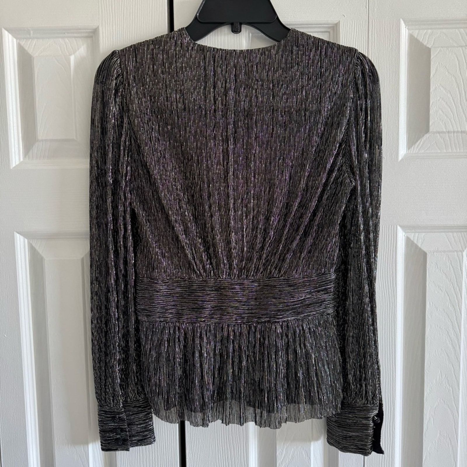 The Kooples NWT! The Kooples Shimmering Black Blouse, Size 0 Size XS / US 0-2 / IT 36-38 - 7 Thumbnail