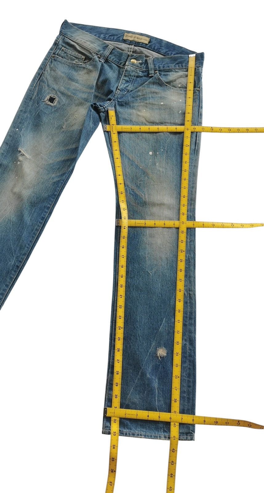 Japanese Brand Eight by COLD LABEL Denim Paint Splatter - Kapital Style Size US 34 / EU 50 - 12 Thumbnail