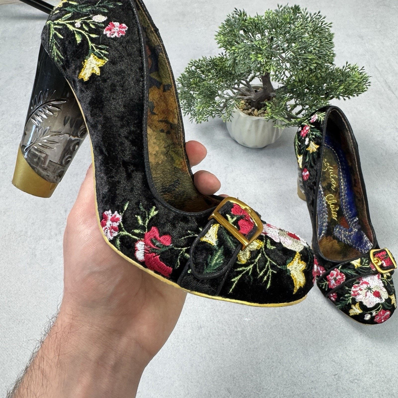 Vintage Irregular Choice Men Floral Heels Avant Garde Pumps 39 Us 9 Size US 9 / IT 39 - 5 Thumbnail