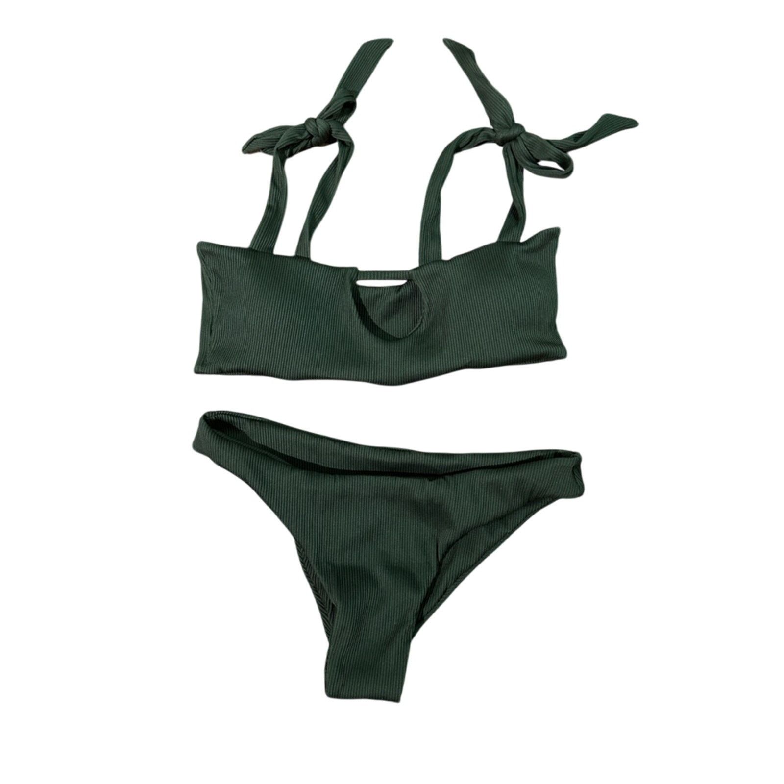 Other Romwe NWOT green ribbed bikini set size small Size ONE SIZE - 1 Thumbnail
