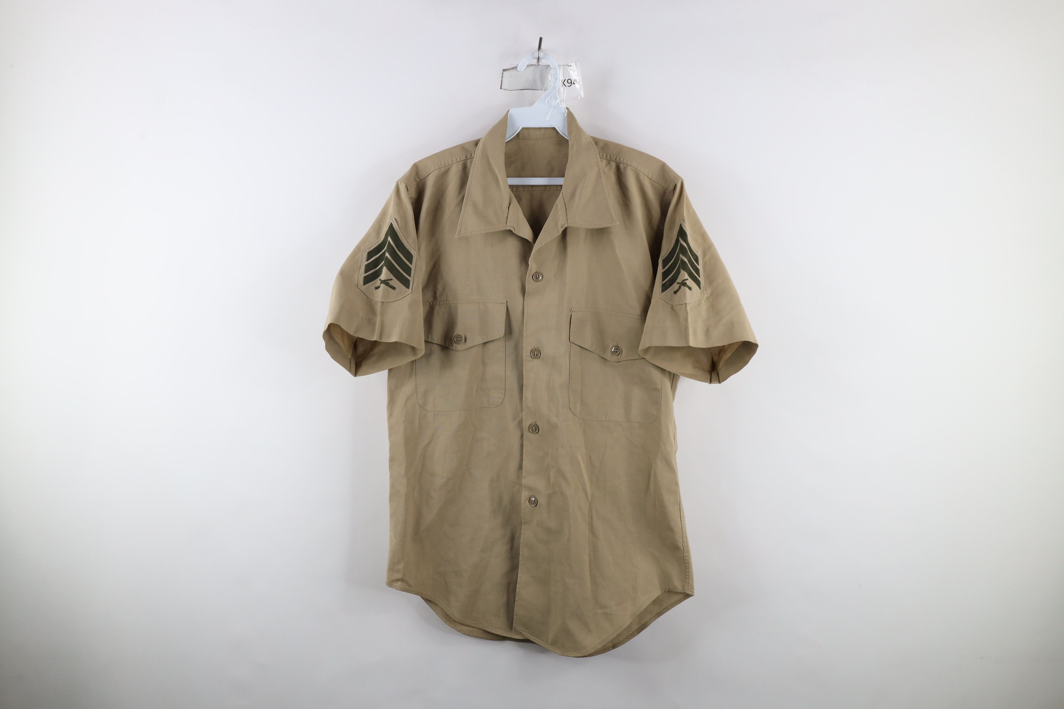 Vintage Vintage 60s 70s Vietnam War Military Field Button Shirt Size US L / EU 52-54 / 3 - 1 Thumbnail