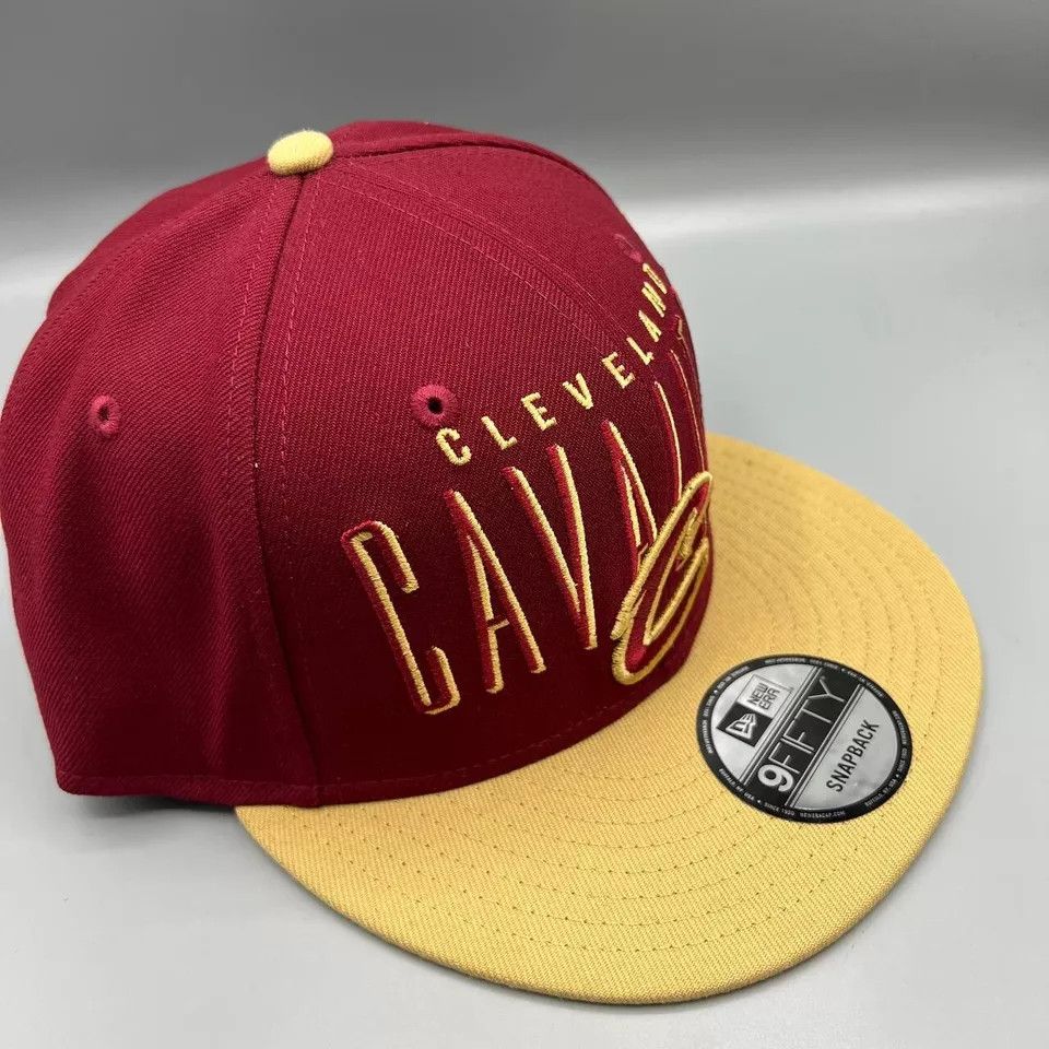 New Era Cleveland Cavaliers Cavs Hat Men Red Snap NBA Back Cap New Size ONE SIZE - 3 Thumbnail