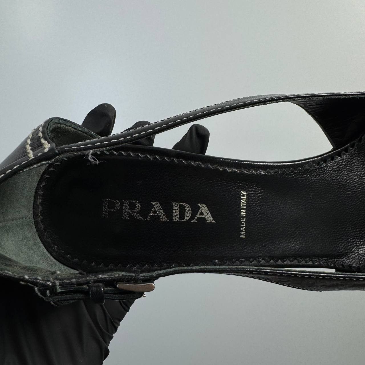 Prada Vintage Prada Slingback Pointed-Toe Kitten Heel Size 35.5 EU Size US 5.5 / IT 35.5 - 9 Thumbnail