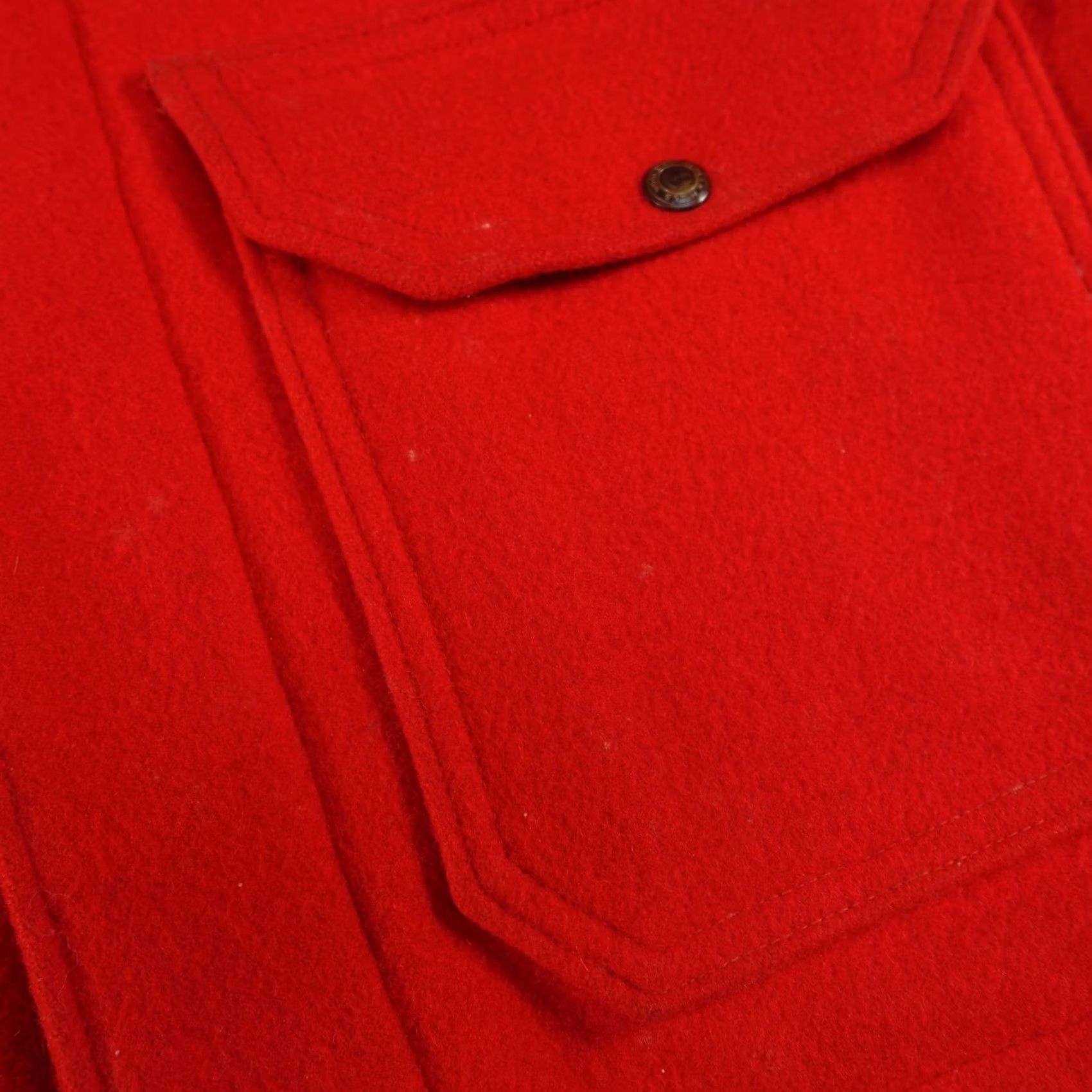 Vintage VINTAGE Woolrich Coat Mens 40 Red Wool Mackinaw Cruiser Cargo Field Hunting 60s Size US XXS / EU 40 - 4 Thumbnail