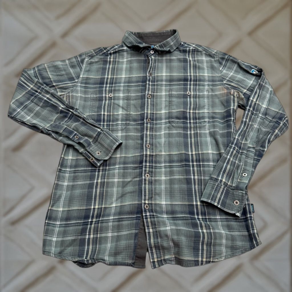 Vintage Kuhl Flannel Button-Up Shirt Mens Small Green Blue Plaid Outdoor Casual Size US S / EU 44-46 / 1 - 1 Thumbnail