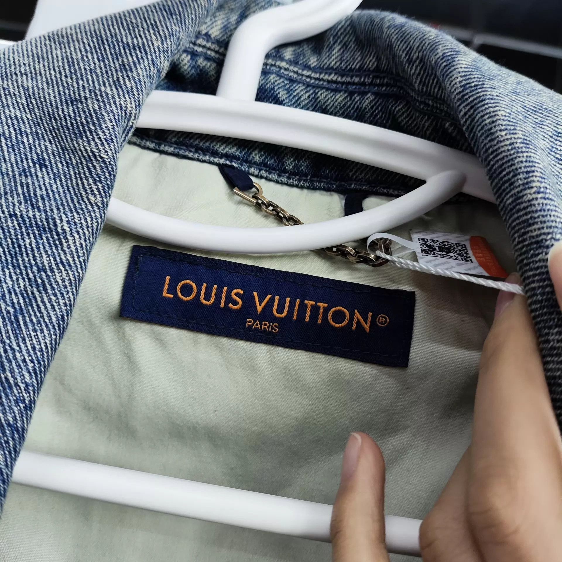 Louis Vuitton LV denim printed short sleeve T-Shirt S Blue Size US S / EU 44-46 / 1 - 2 Thumbnail