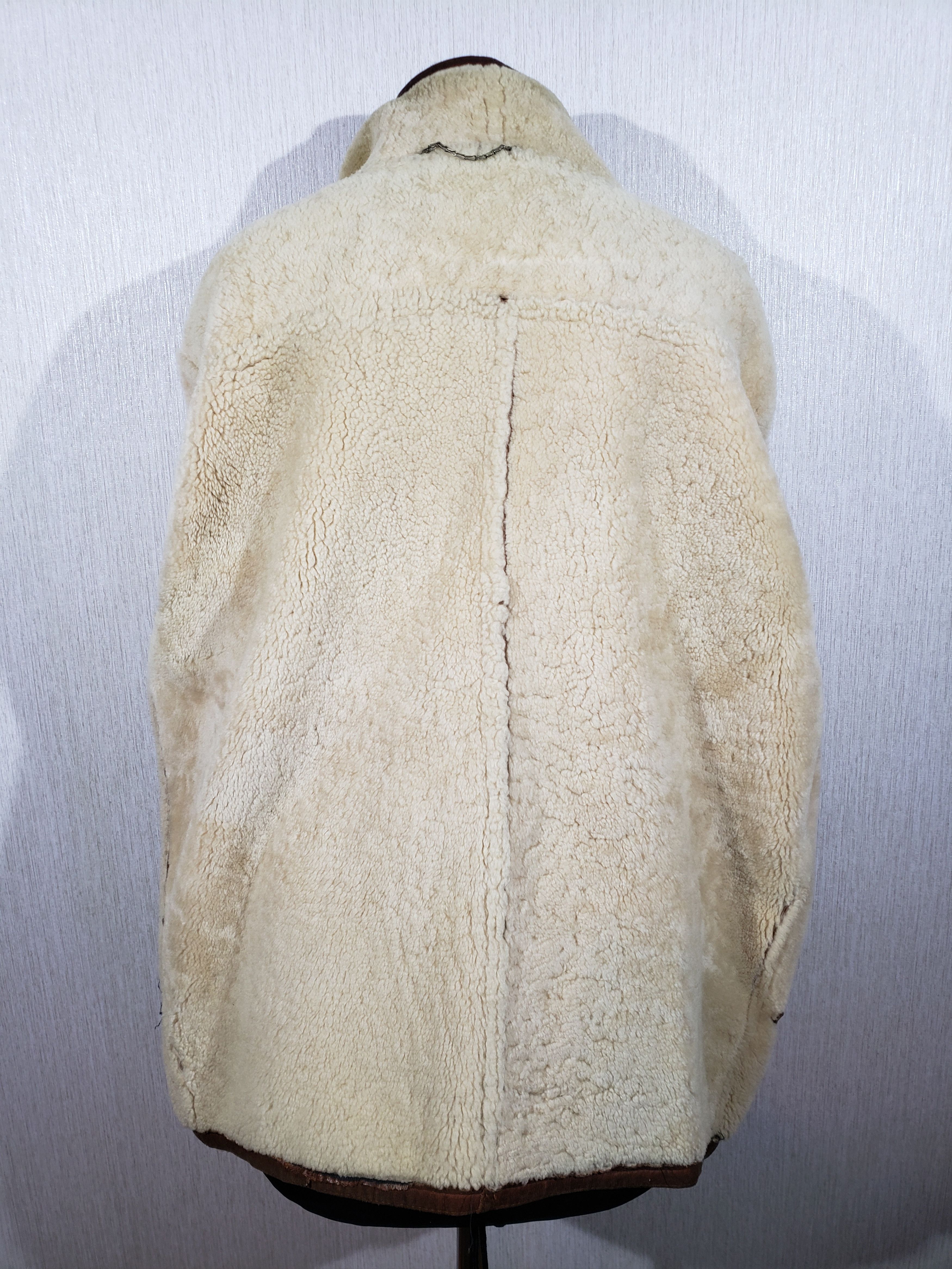 Other Brown men's sheepskin coat with zipper. Size US L / EU 52-54 / 3 - 9 Thumbnail