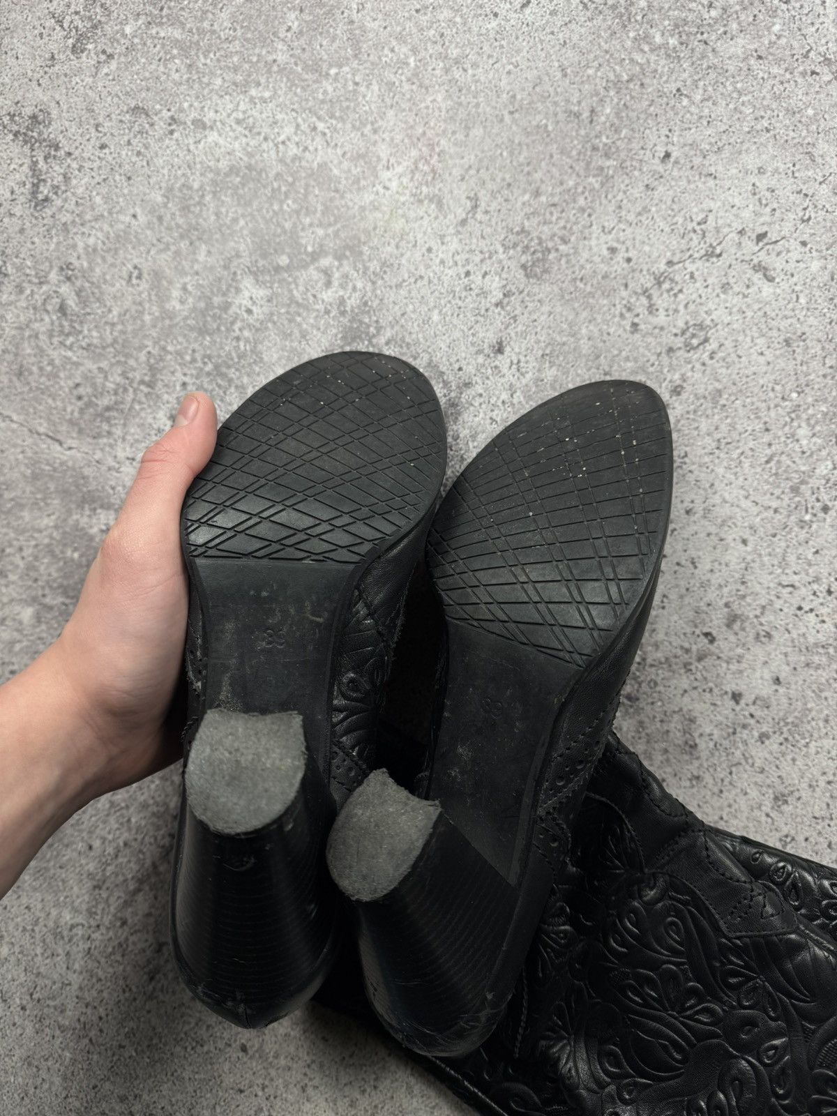 If Six Was Nine Vintage AS 98 Heel Rick Owens Style Western Leather Bots Y2K Size US 9 / IT 39 - 16 Thumbnail