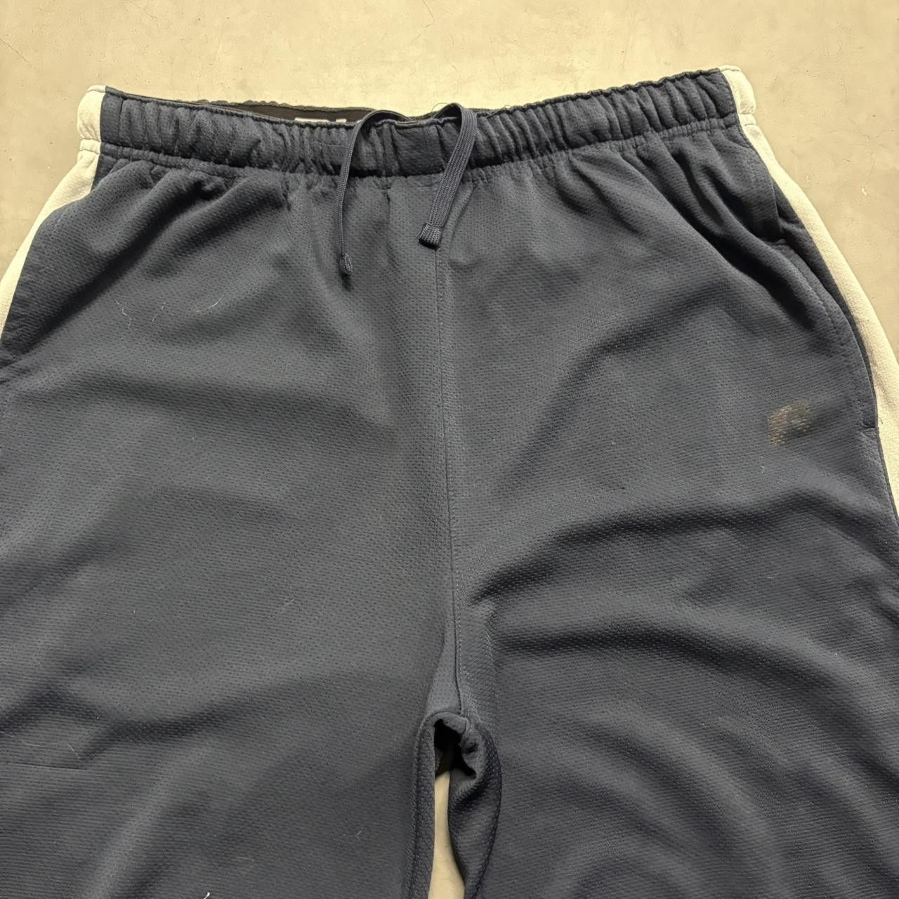 Russell Athletic Crazy Vintage Y2K/2000s Baggy Navy Blue Striped Russell TrackPants with leg Zippers! Size US 30 / EU 46 - 3 Thumbnail