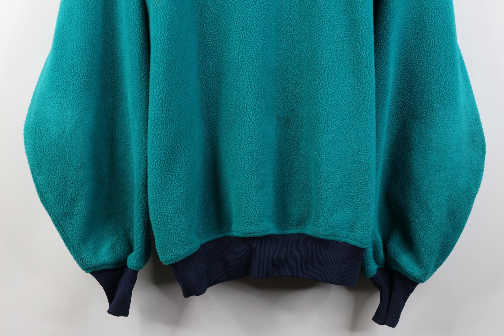 Lands' End Vintage 90s Lands End Ringer Fleece Sweatshirt Teal USA Size US M / EU 48-50 / 2 - 3 Thumbnail