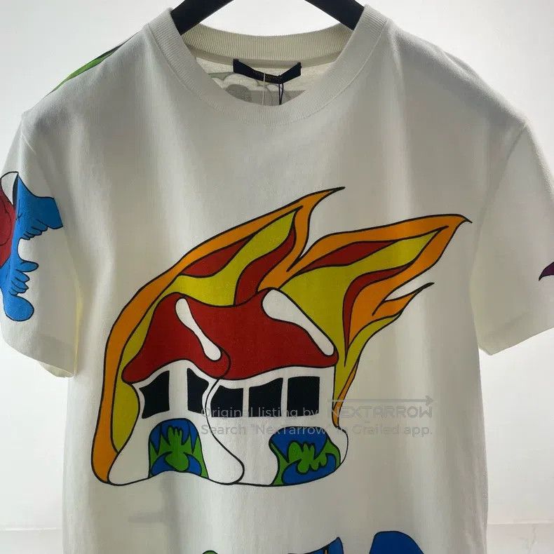 Louis Vuitton Louis Vuitton Cartoon printed short sleeve Size US S / EU 44-46 / 1 - 3 Thumbnail