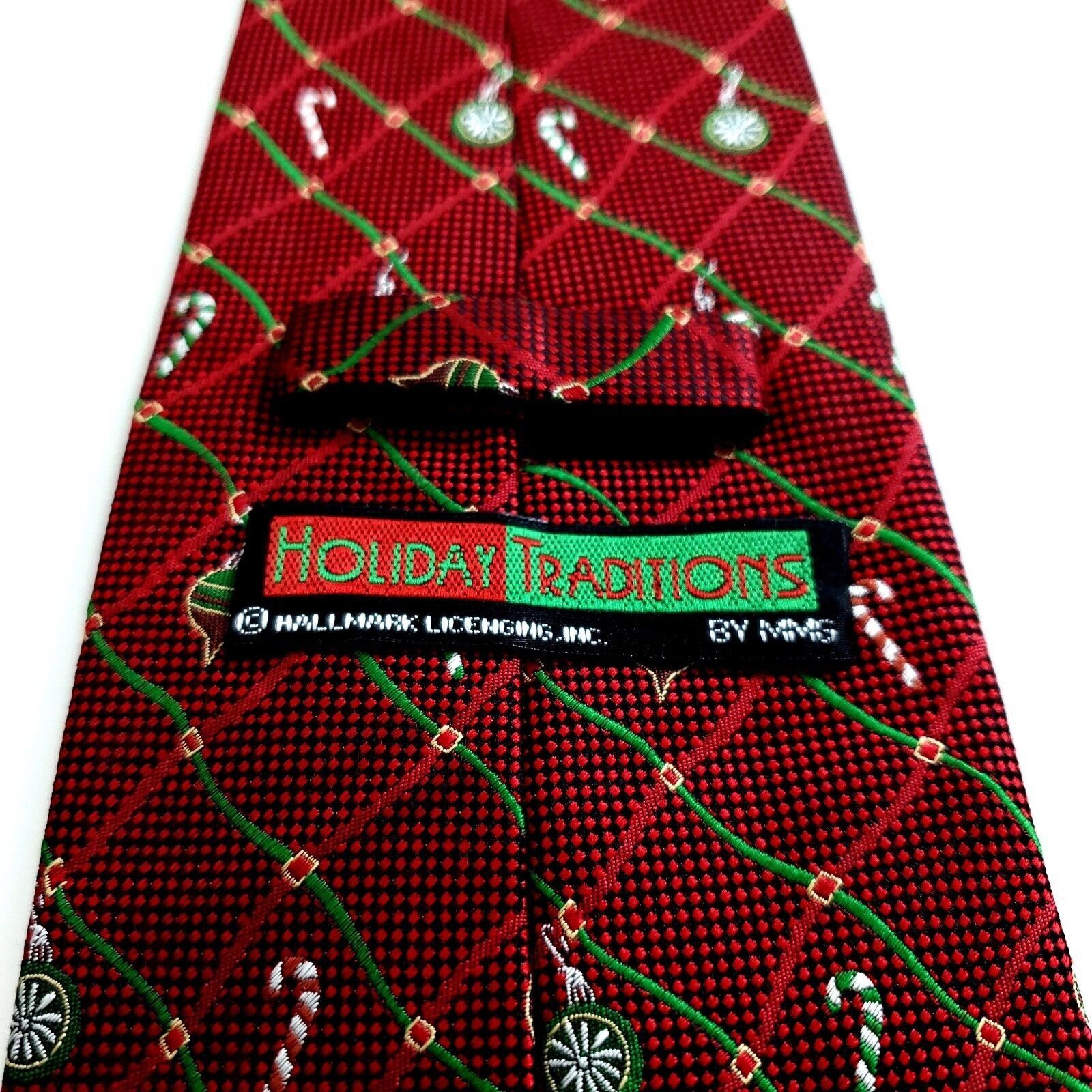 Vintage Hallmark Holiday Traditions Christmas Woven Plaid Red Green Size ONE SIZE - 3 Thumbnail