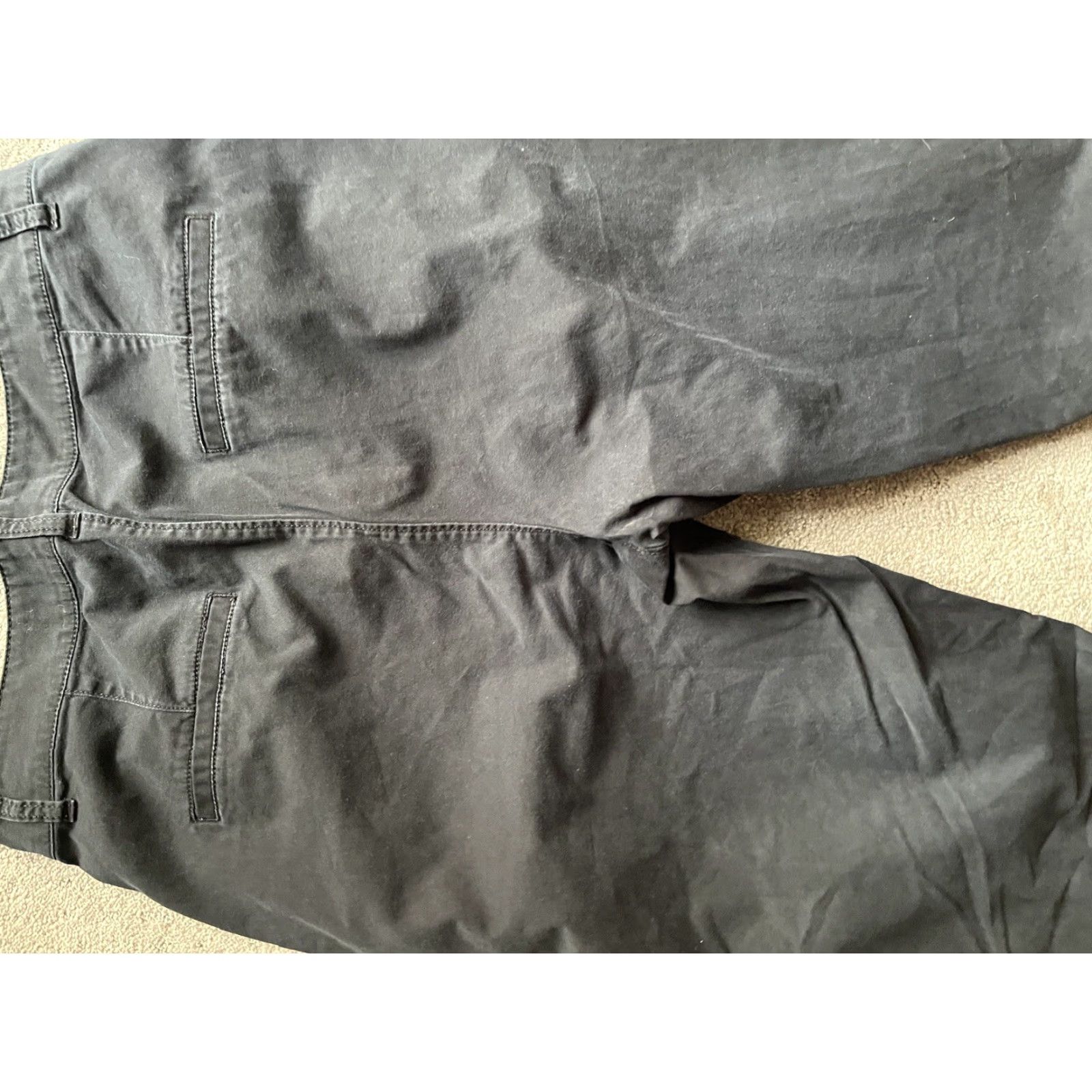 Express Express Pants Womens Size 12 Black Super High Rise Straight Leg Ankle Tapered Size 34" / US 12 / IT 48 - 4 Thumbnail