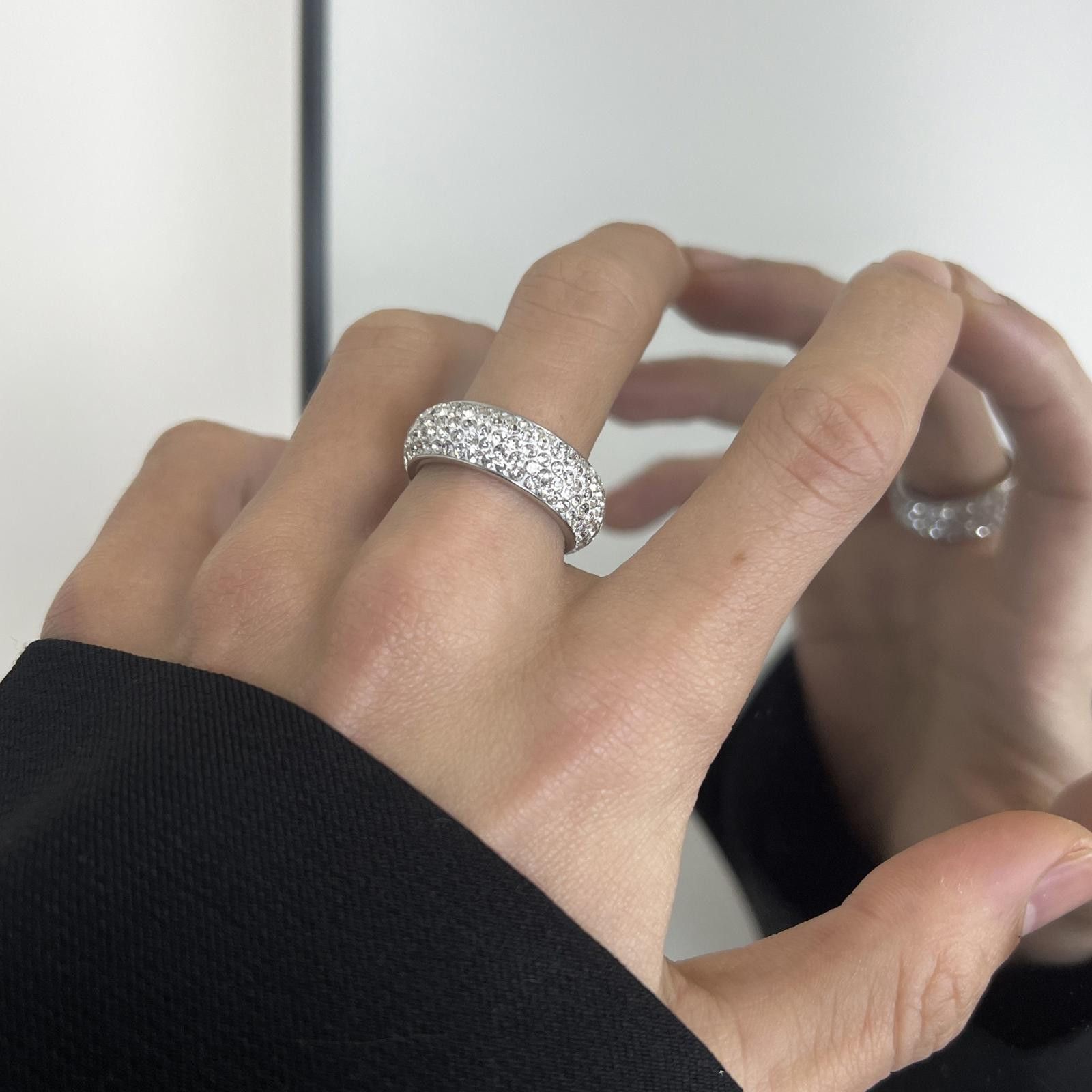 Jewelry Icy Rhinestone Rings, Faux Diamonds Ring Size ONE SIZE - 2 Thumbnail