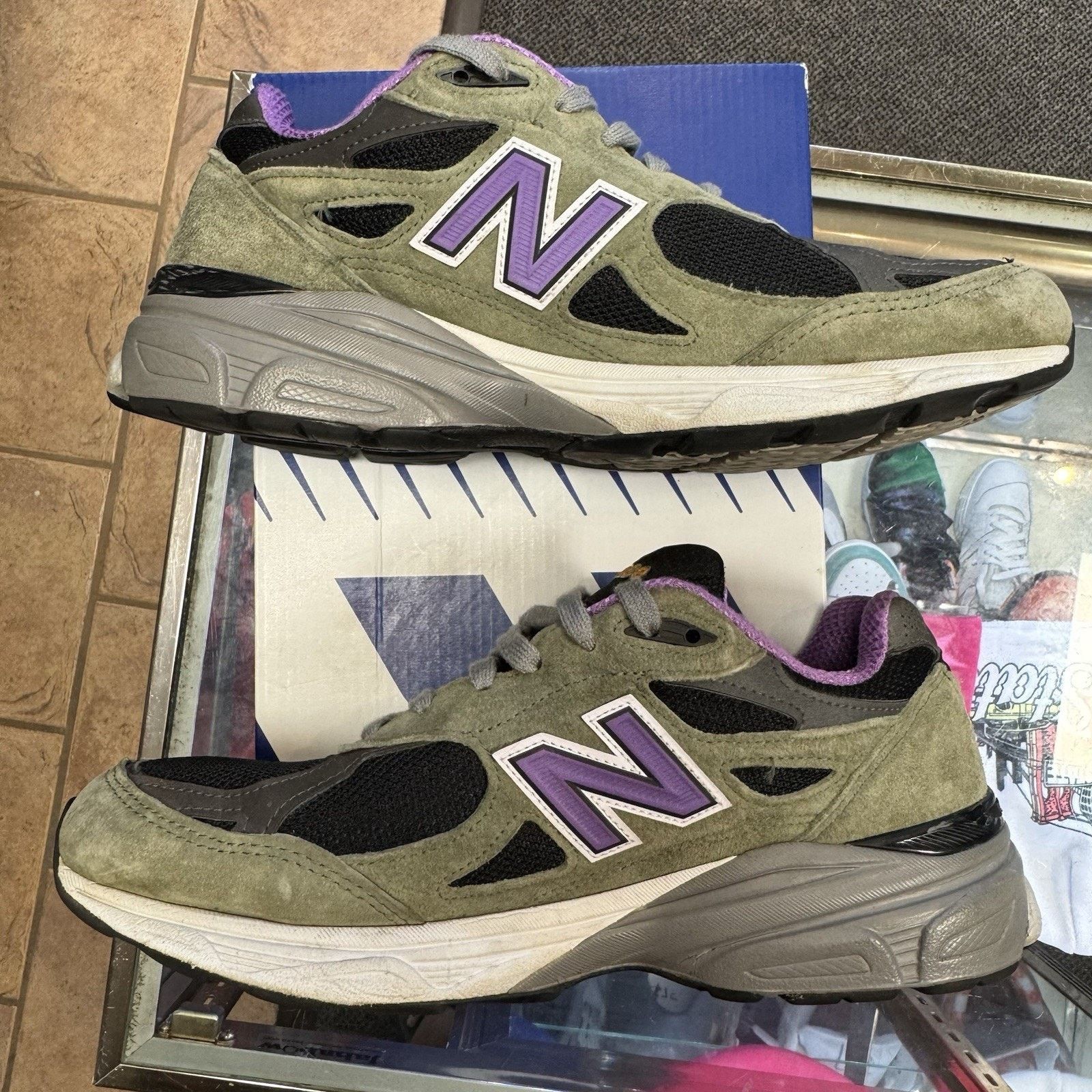 New Balance Size 9 - New Balance 990 V3 Teddy Santis Olive Leaf 2022 Size US 9 / EU 42 - 4 Thumbnail