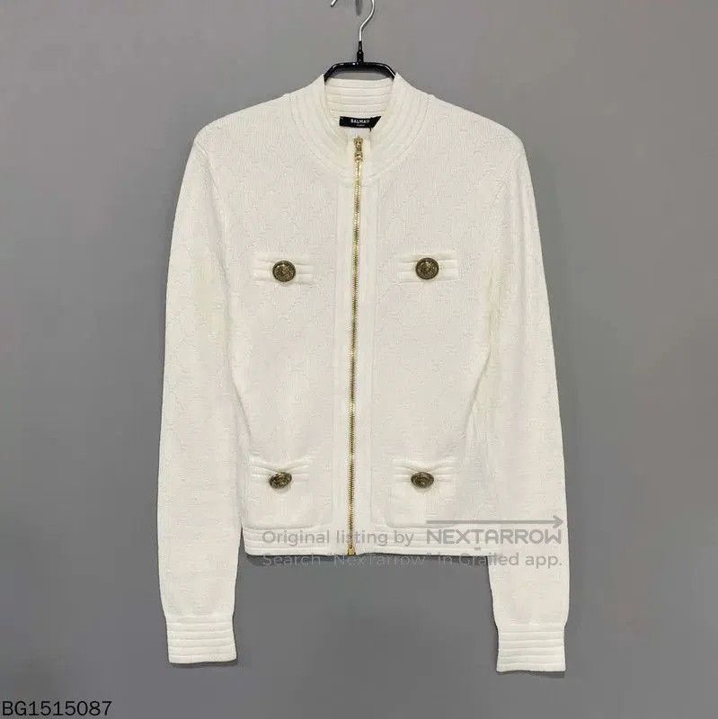 Balmain Balmain Off-White Knit Pullover for Women . Size XXS / US 00 / IT 34 - 1 Thumbnail