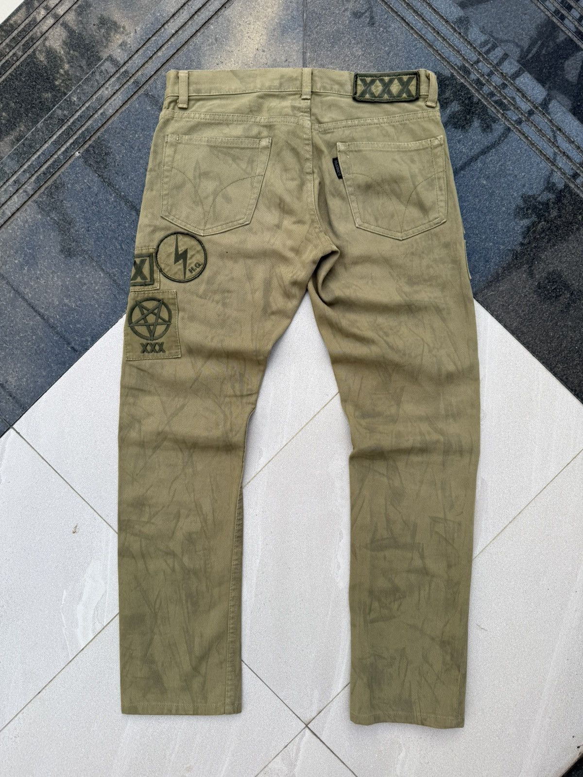 Hysteric Glamour 90’s HYSTERIC GLAMOUR HELL STAR MULTI LOGO Y2K CASUAL PANTS Size US 30 / EU 46 - 4 Thumbnail
