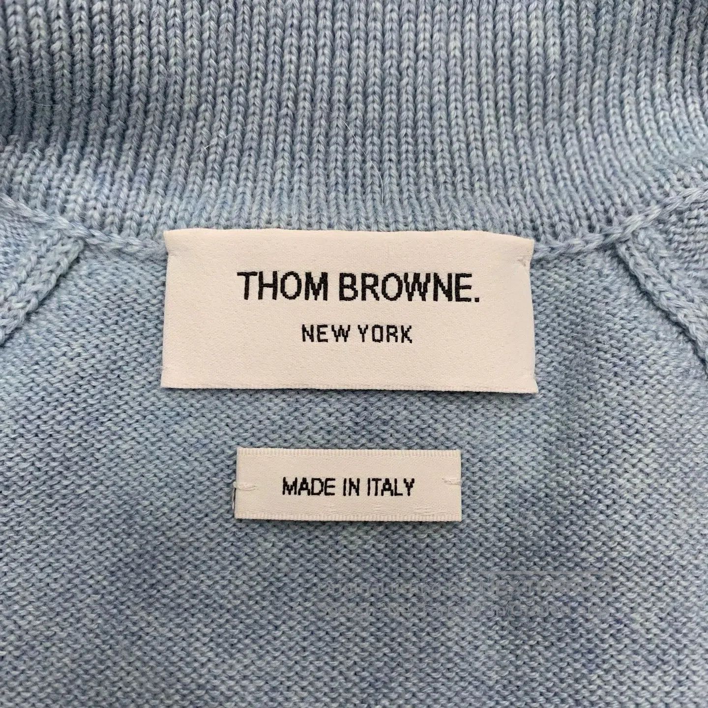 Thom Browne thom browne light blue wool cardigan jacket. Size US S / EU 44-46 / 1 - 6 Thumbnail