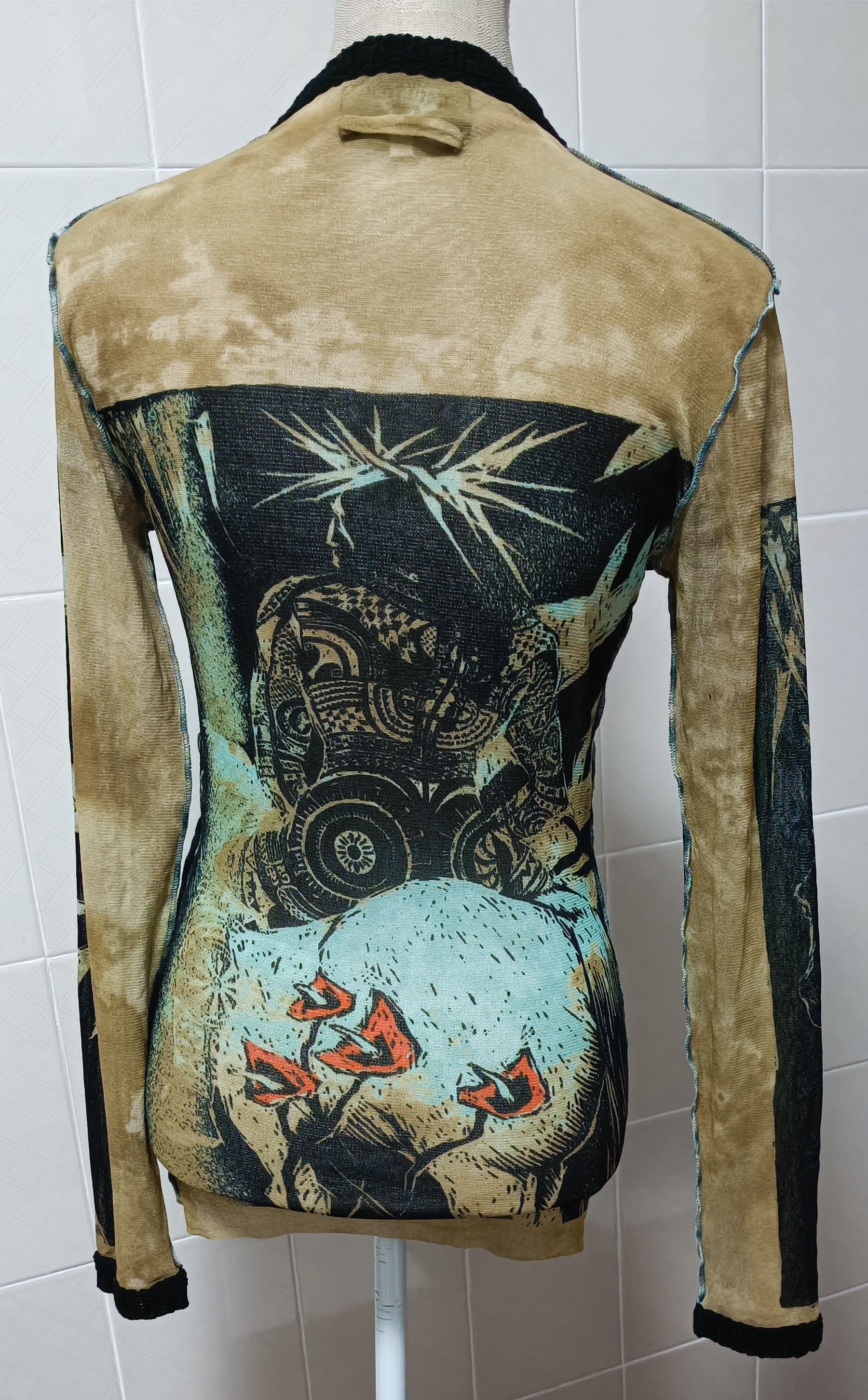 Jean Paul Gaultier 90's - archive - tribal man silhouette mesh top Size M / US 6-8 / IT 42-44 - 22 Thumbnail