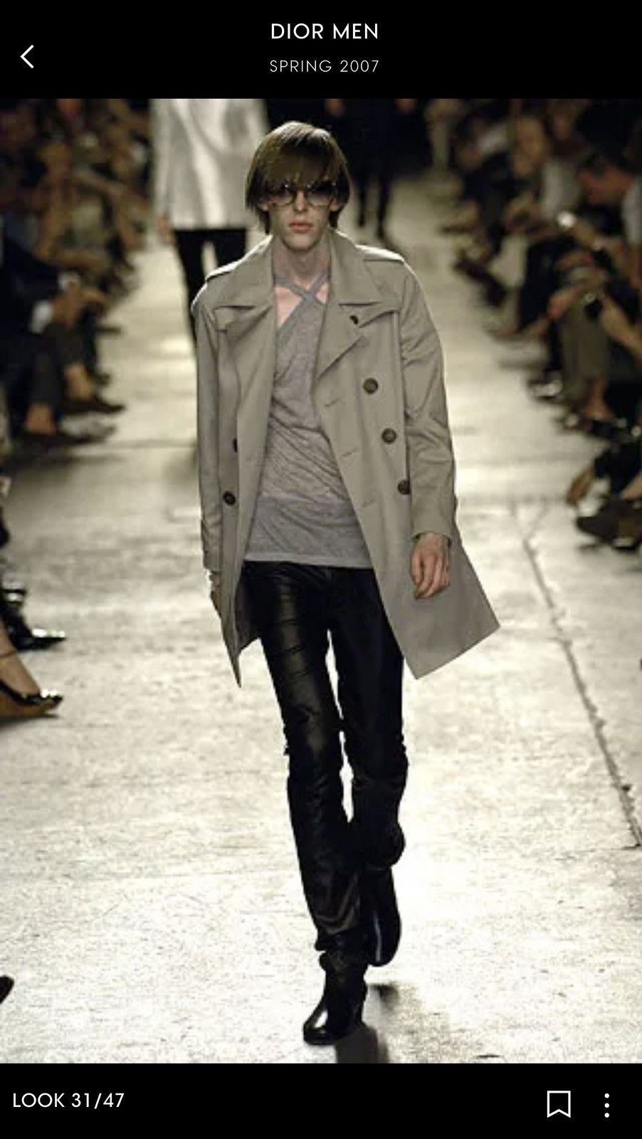 Hedi Slimane x Dior Runway Trench Coat Look #31