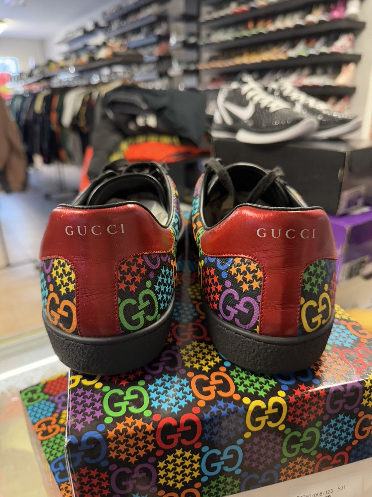 Gucci 12G/12.5US - Gucci Sneakers Star Blended Fabrics Size US 12.5 / EU 45-46 - 11 Thumbnail