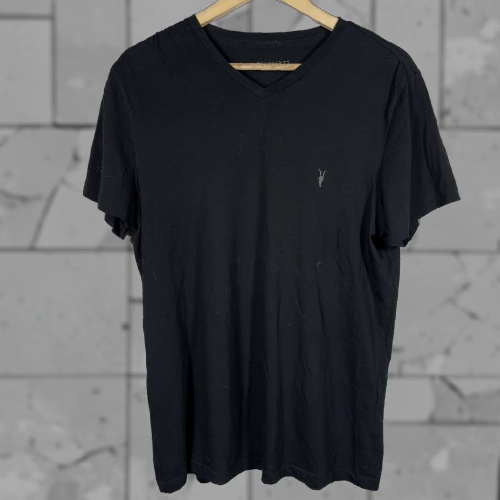 Allsaints AllSaints Shirt Mens V-Neck Black Tee M Size US M / EU 48-50 / 2 - 1 Thumbnail