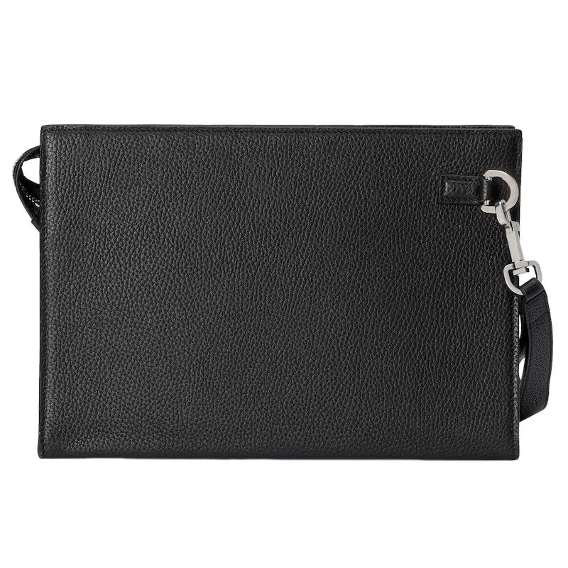 Gucci GUCCI $1250 Small Black Leather Pouch New & Authentic Size ONE SIZE - 3 Thumbnail