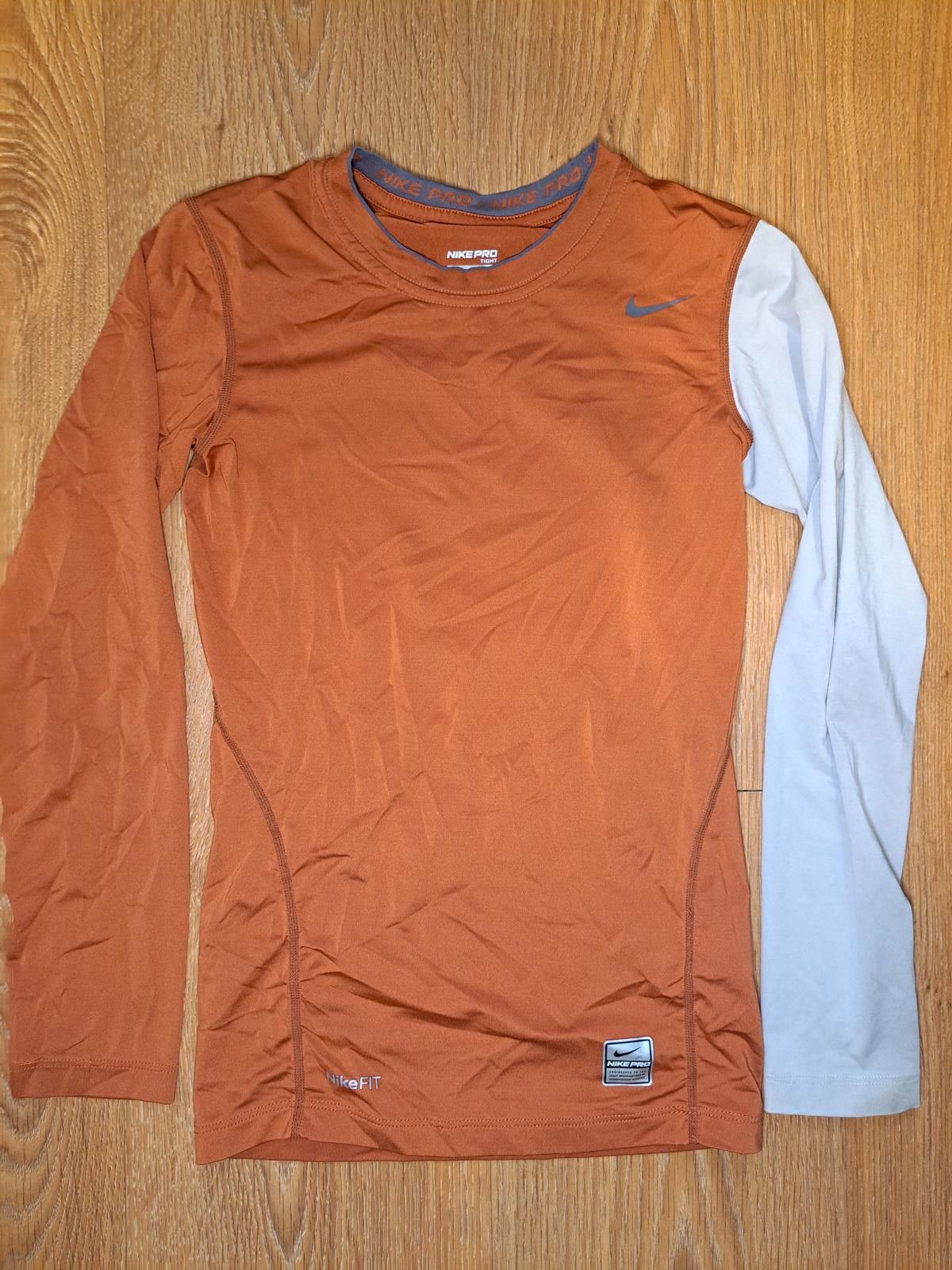 Nike Nike Pro Athletic Shirt Boy Large 14-16 Orange White Fit Size ONE SIZE - 1 Thumbnail