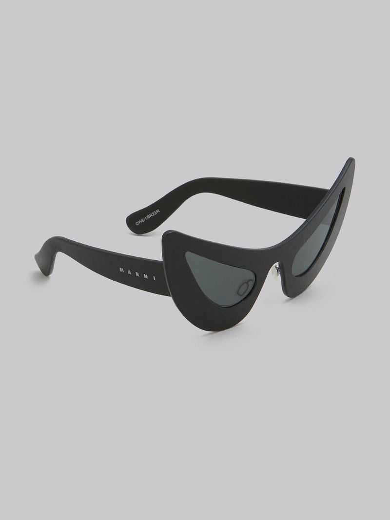 Marni o1w1db11125 Size :OS /Char Dham Leather Sunglasses in Black Size ONE SIZE - 2 Thumbnail