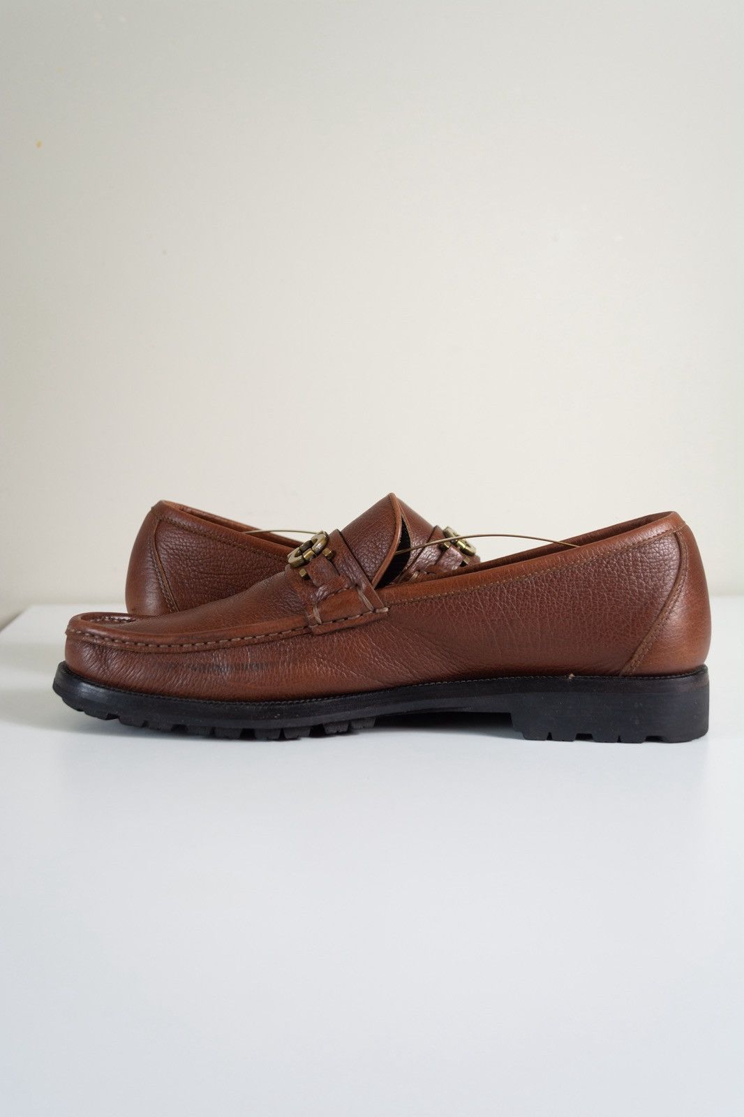 Salvatore Ferragamo Salvatore Ferragamo brown leather loafers shoes gold Size US 8.5 / EU 41-42 - 7 Thumbnail