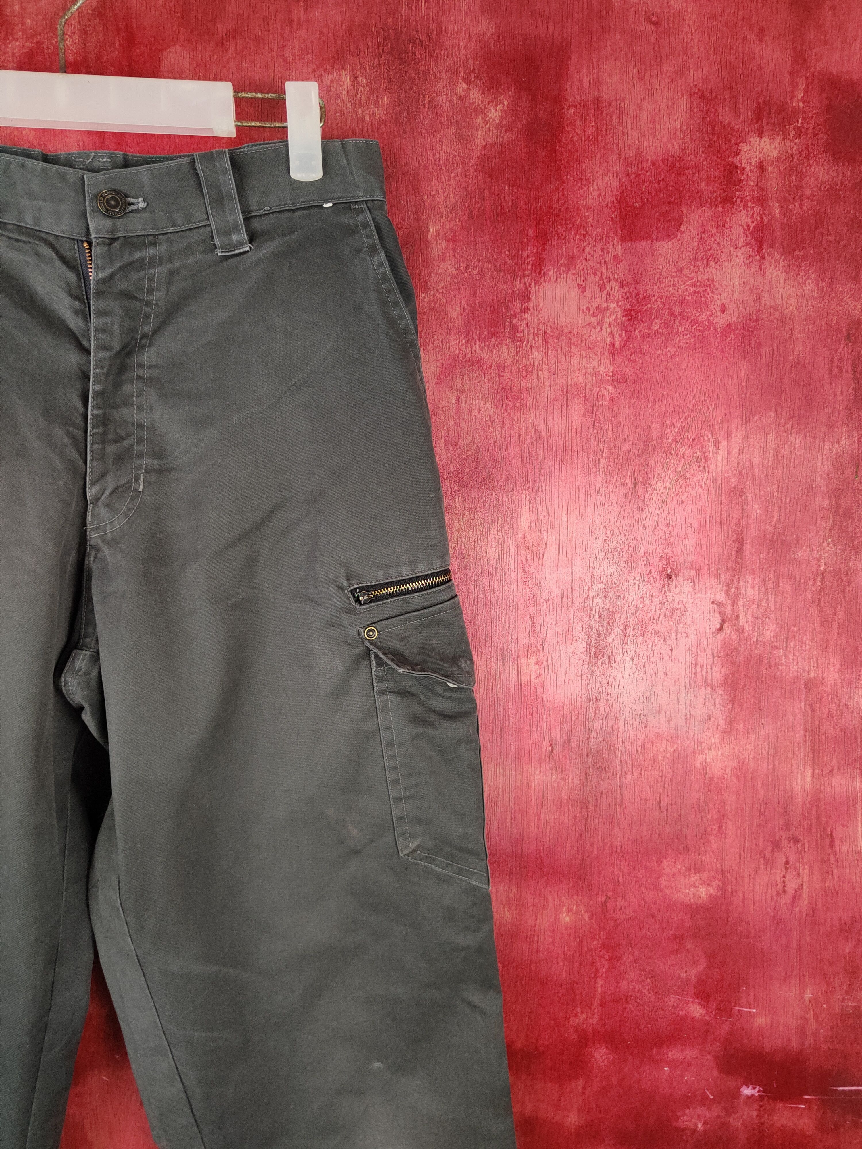 Japanese Brand ZDragon Dark Gray Multipocket Tactical Cargo Pants #S1273 Size US 31 - 5 Thumbnail